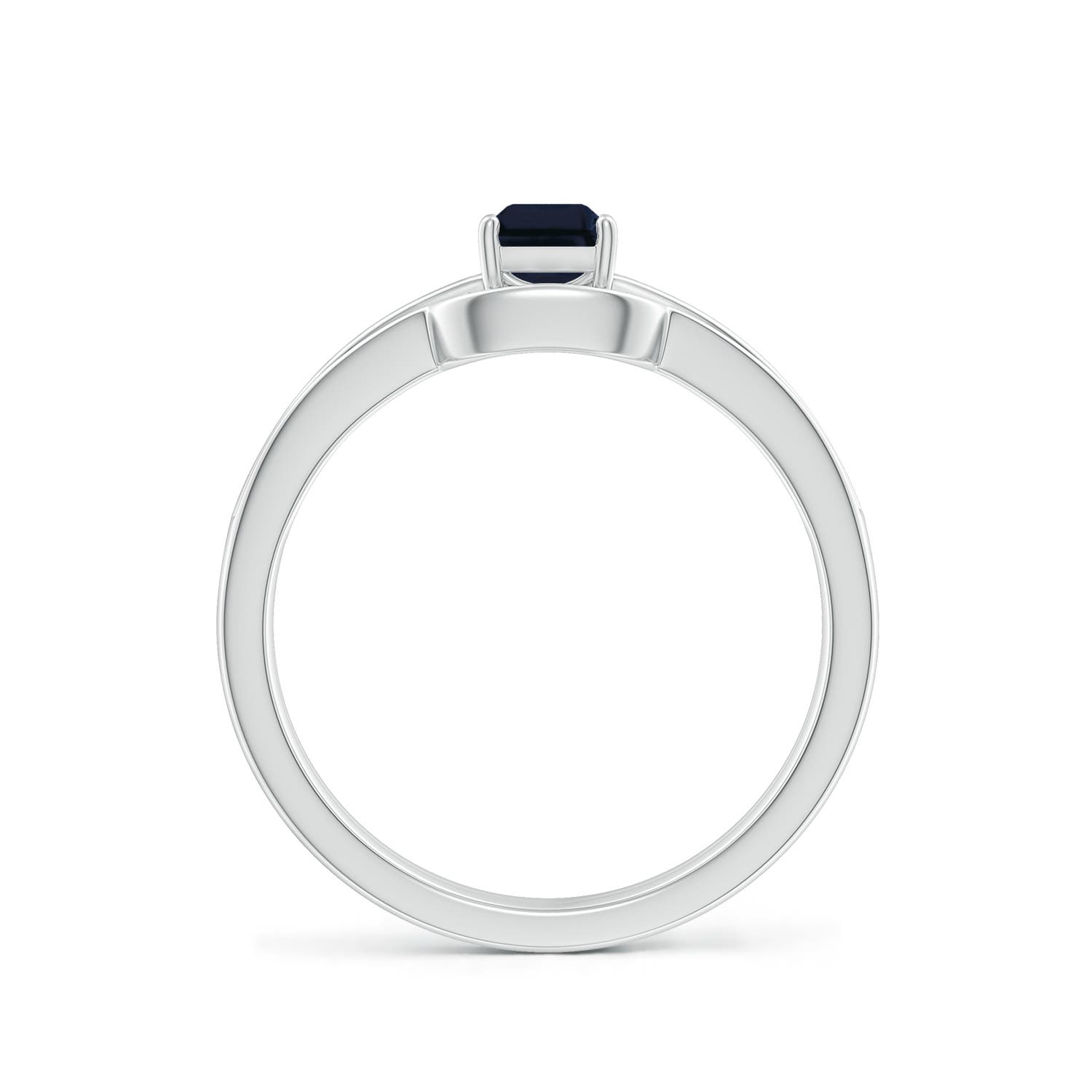 A - Blue Sapphire / 0.88 CT / 14 KT White Gold