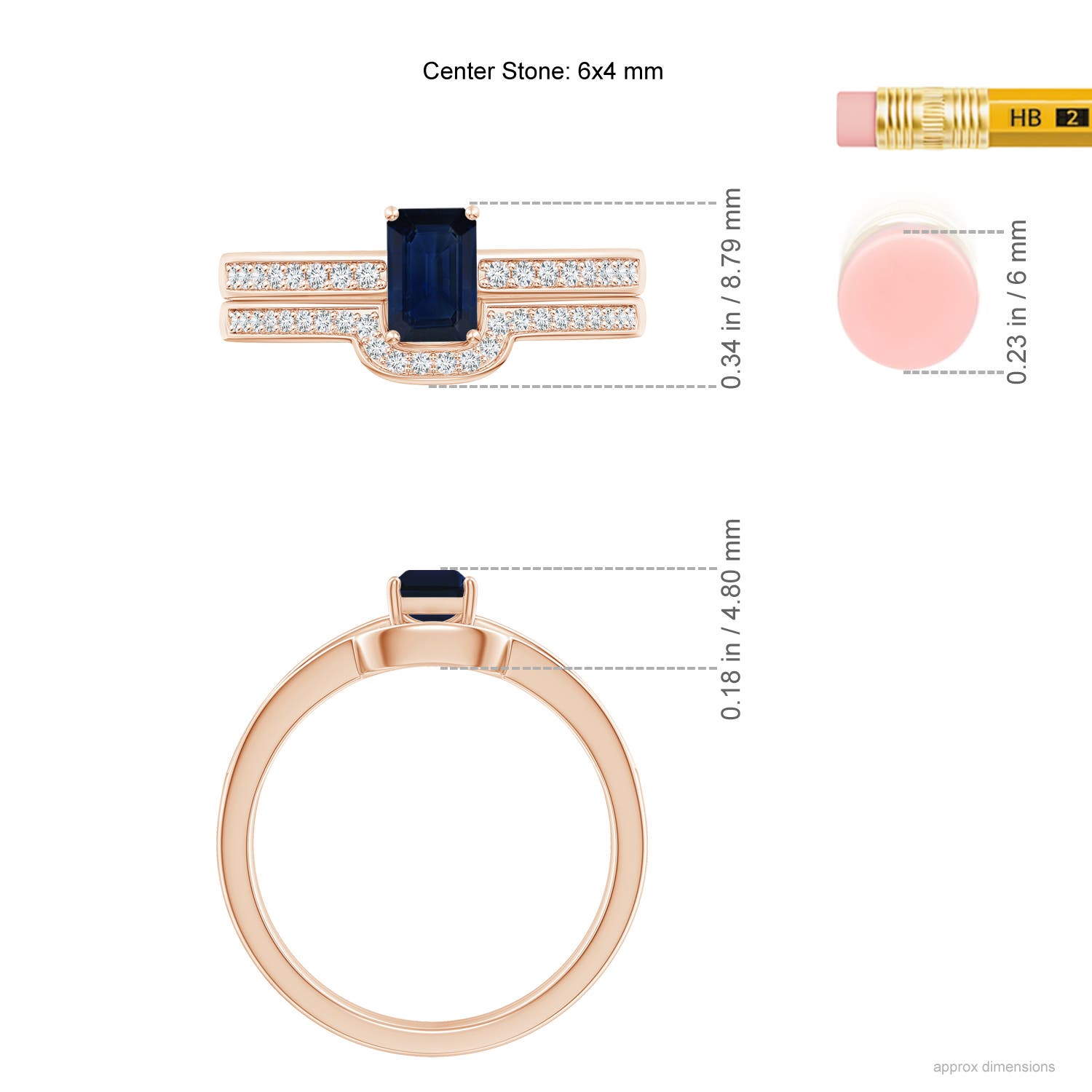 AA - Blue Sapphire / 0.88 CT / 14 KT Rose Gold