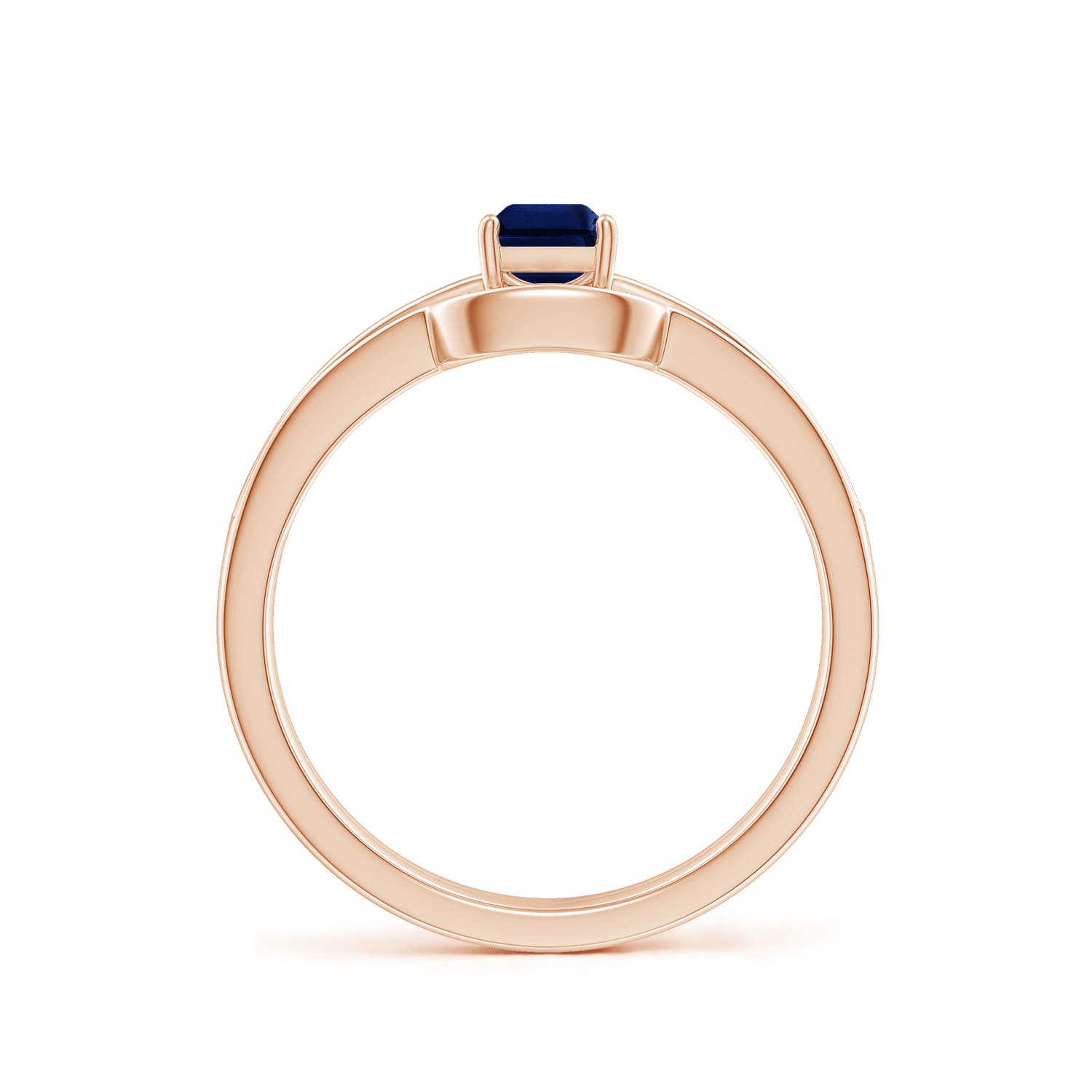 AAA - Blue Sapphire / 0.88 CT / 14 KT Rose Gold