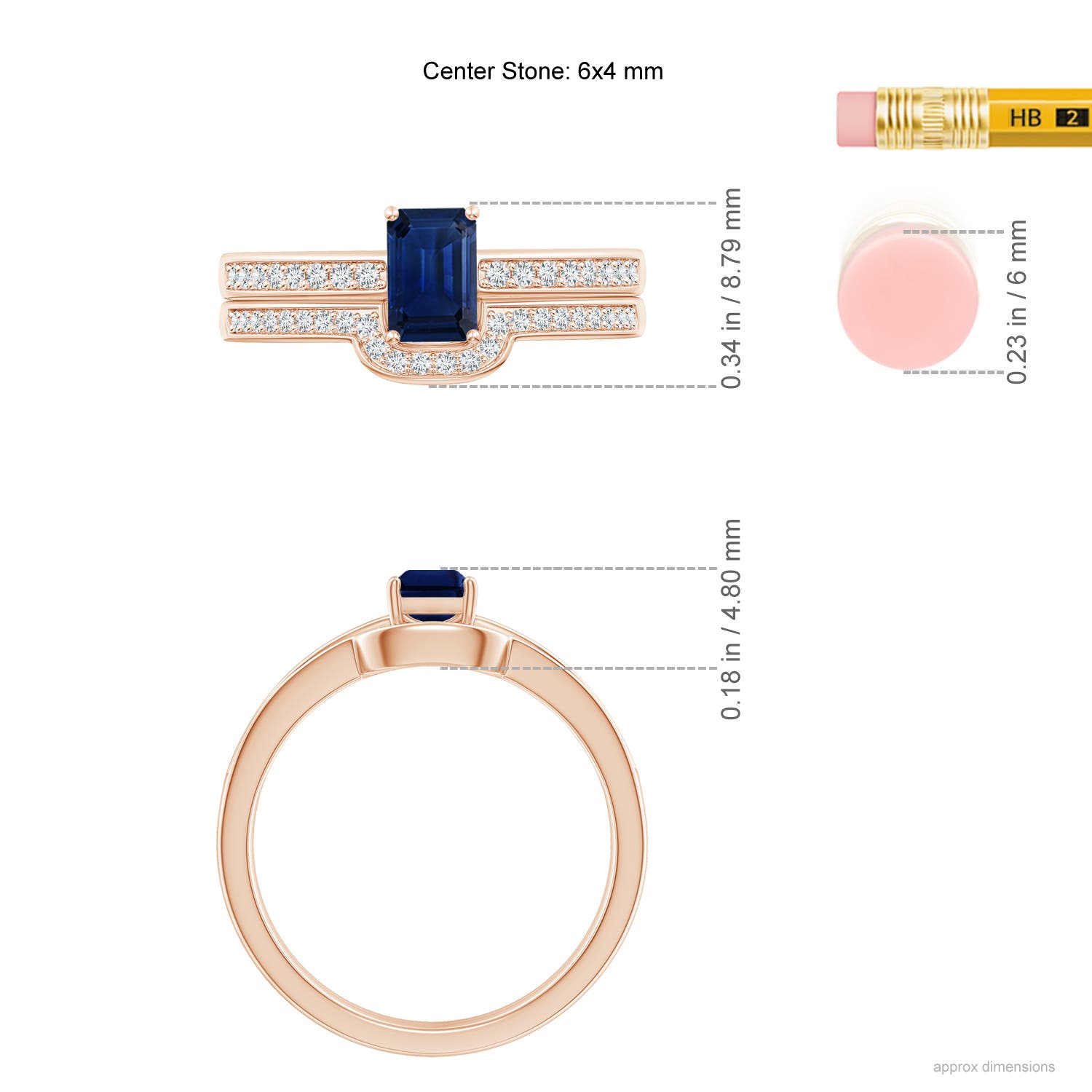 AAA - Blue Sapphire / 0.88 CT / 14 KT Rose Gold