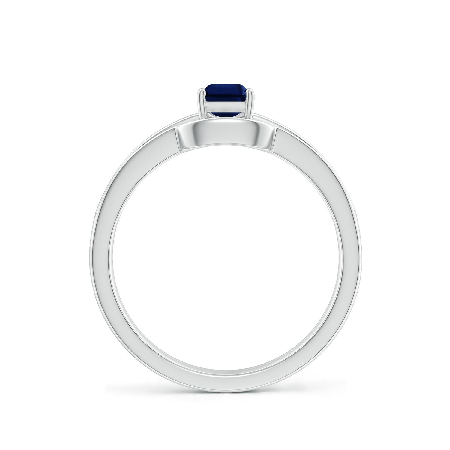 AAA - Blue Sapphire / 0.88 CT / 14 KT White Gold