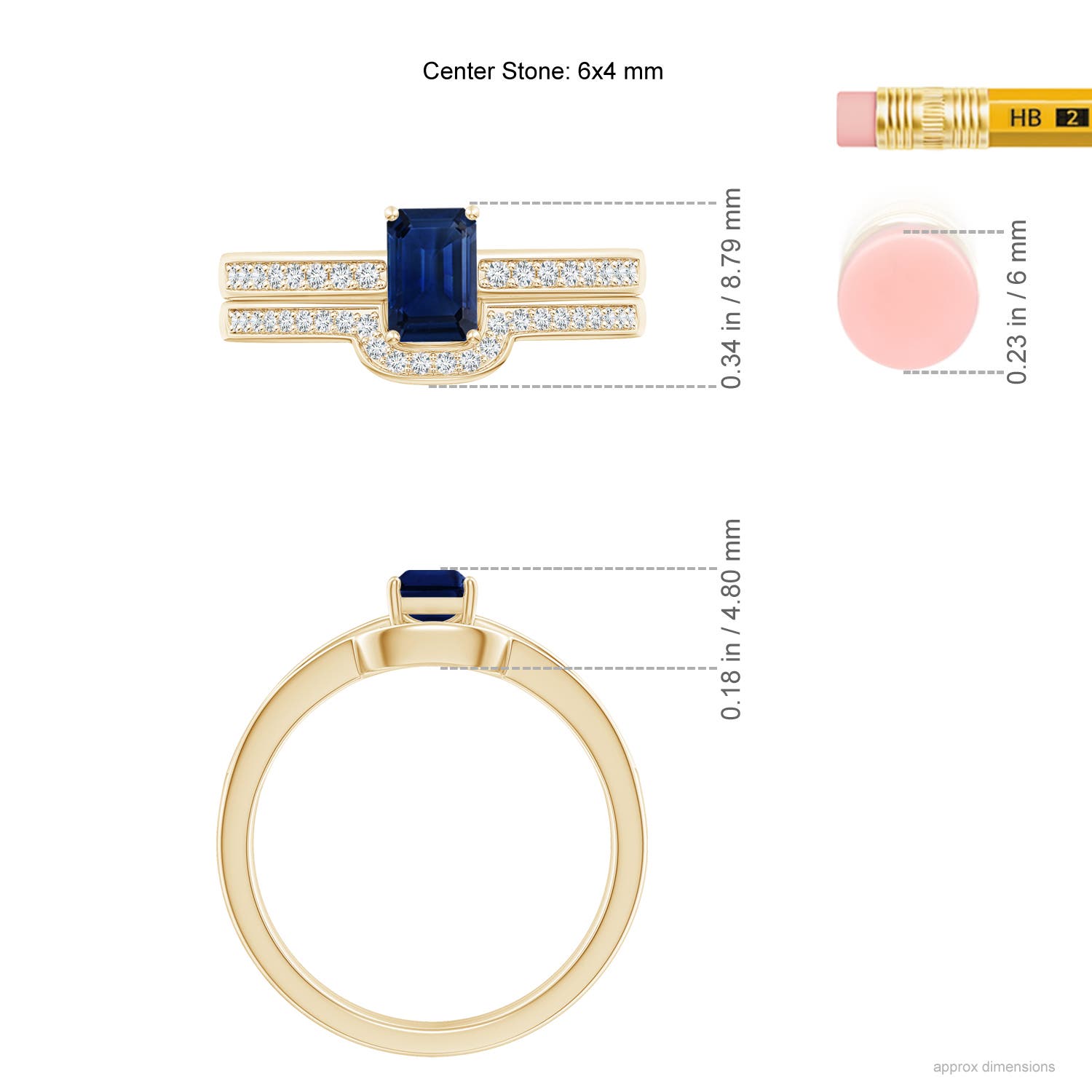 AAA - Blue Sapphire / 0.88 CT / 14 KT Yellow Gold