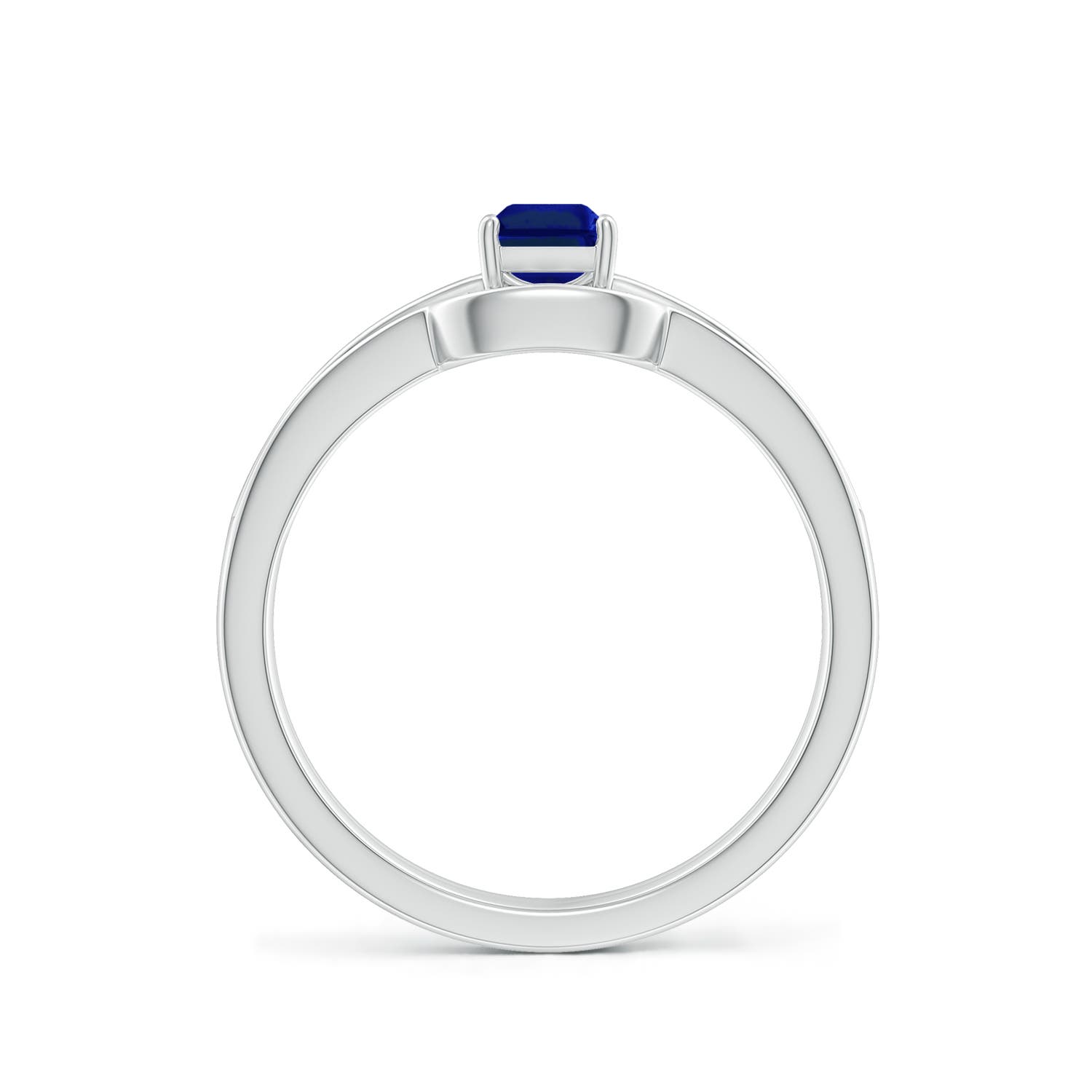 AAAA - Blue Sapphire / 0.88 CT / 14 KT White Gold