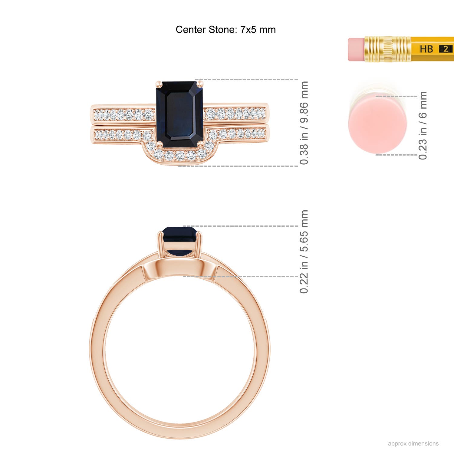 A - Blue Sapphire / 1.32 CT / 14 KT Rose Gold