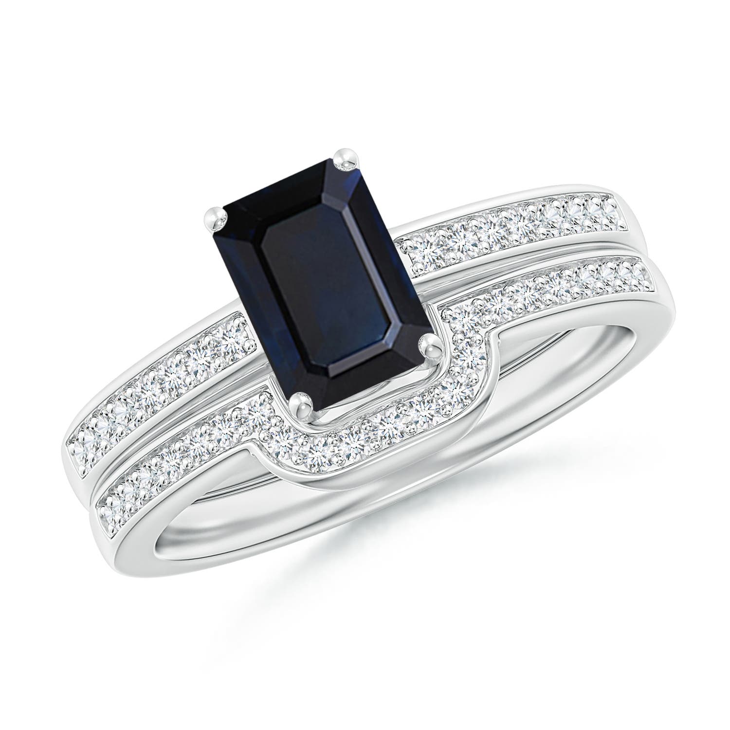 A - Blue Sapphire / 1.32 CT / 14 KT White Gold