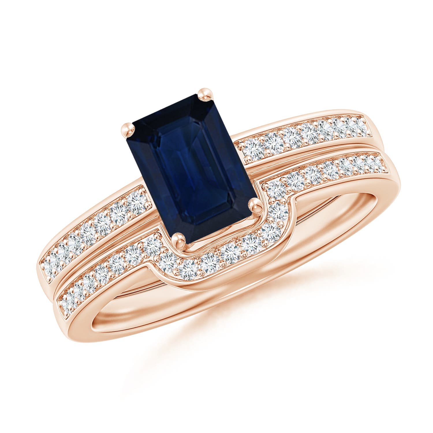 AA - Blue Sapphire / 1.32 CT / 14 KT Rose Gold