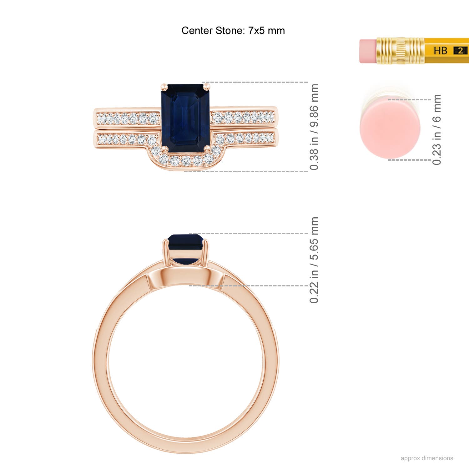 AA - Blue Sapphire / 1.32 CT / 14 KT Rose Gold