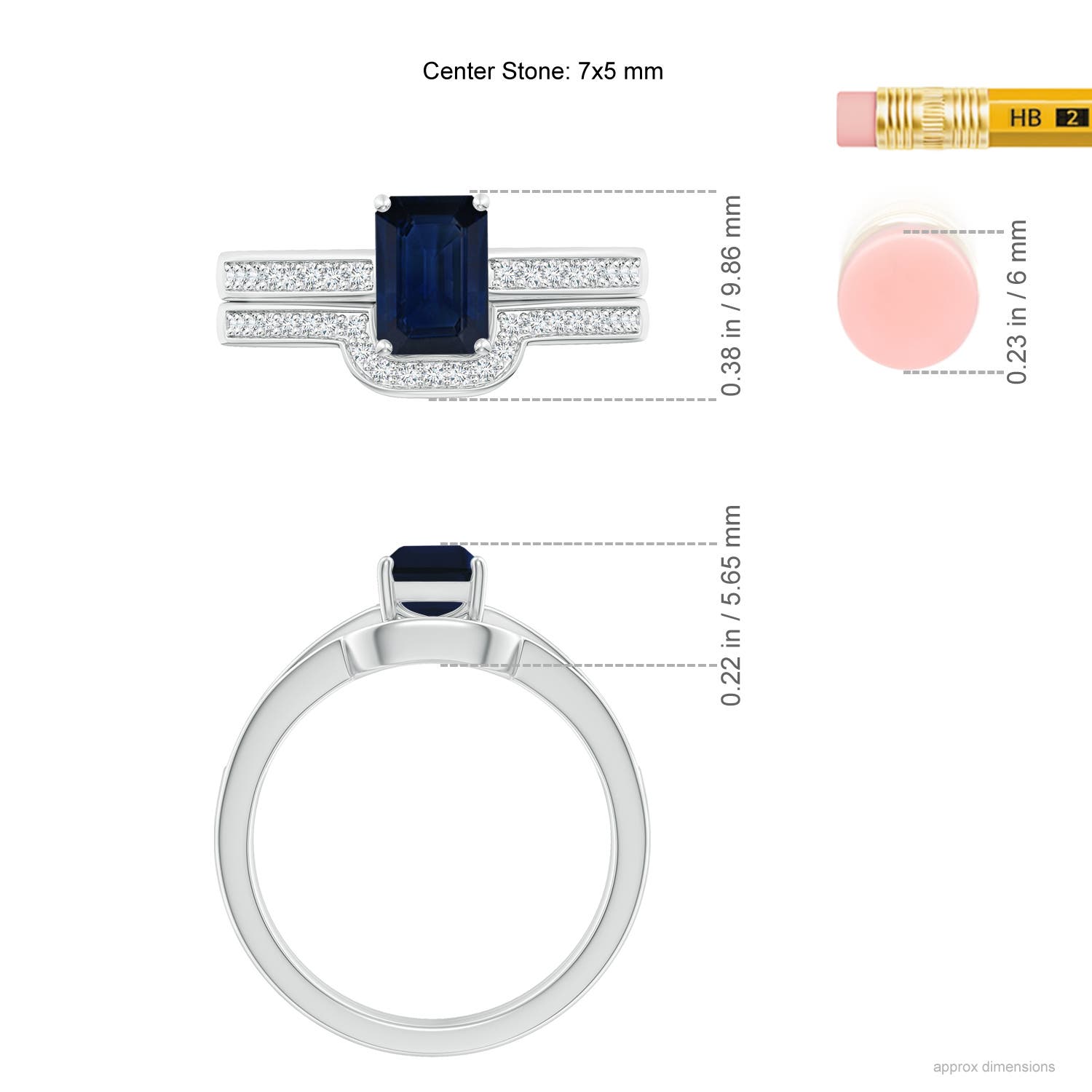 AA - Blue Sapphire / 1.32 CT / 14 KT White Gold