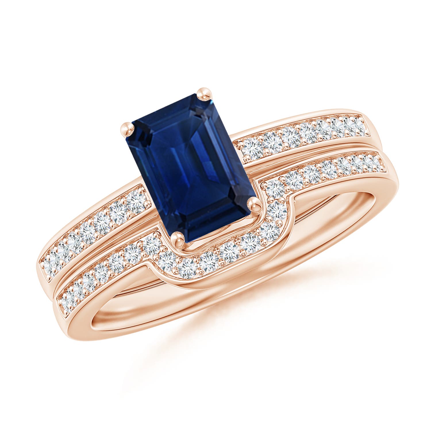 AAA - Blue Sapphire / 1.32 CT / 14 KT Rose Gold