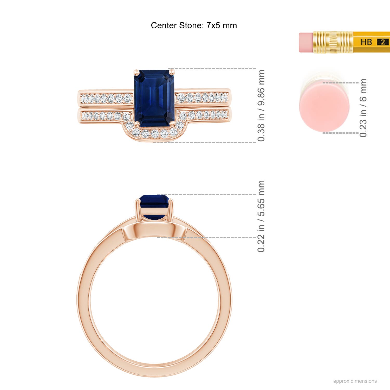 AAA - Blue Sapphire / 1.32 CT / 14 KT Rose Gold