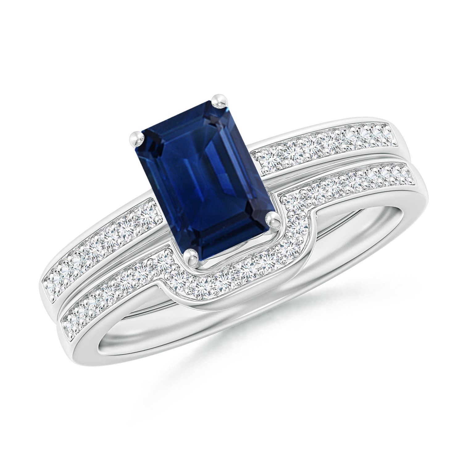 AAA - Blue Sapphire / 1.32 CT / 14 KT White Gold