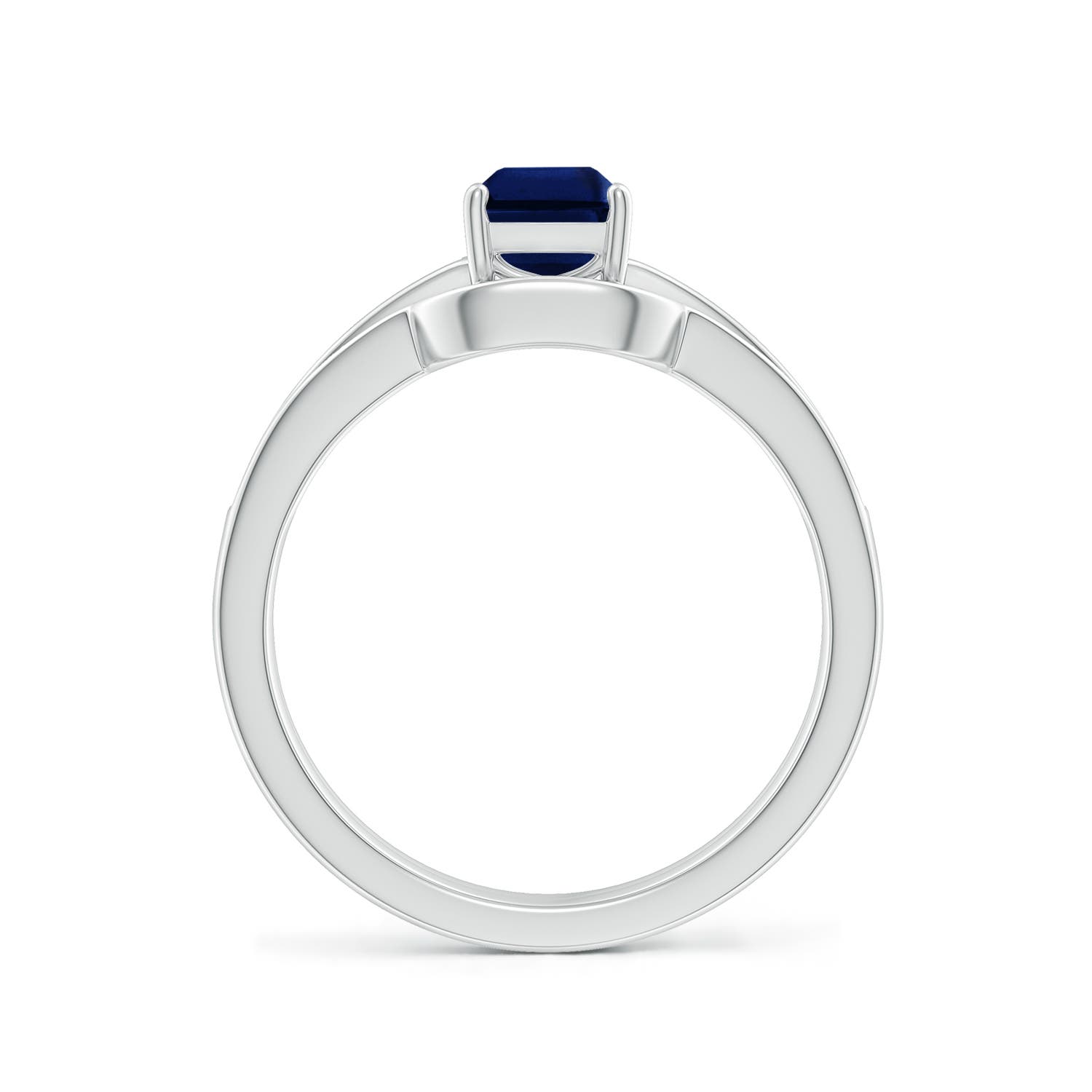 AAA - Blue Sapphire / 1.32 CT / 14 KT White Gold