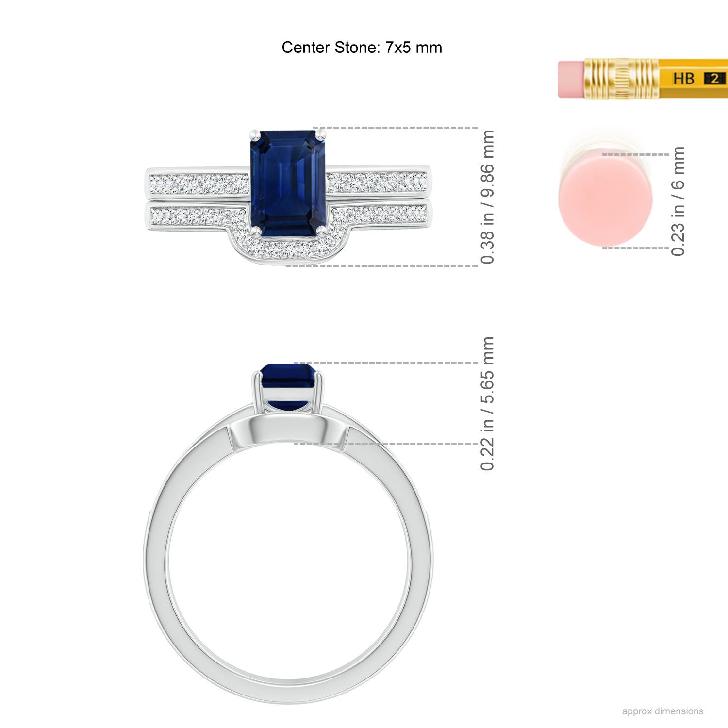 AAA - Blue Sapphire / 1.32 CT / 14 KT White Gold