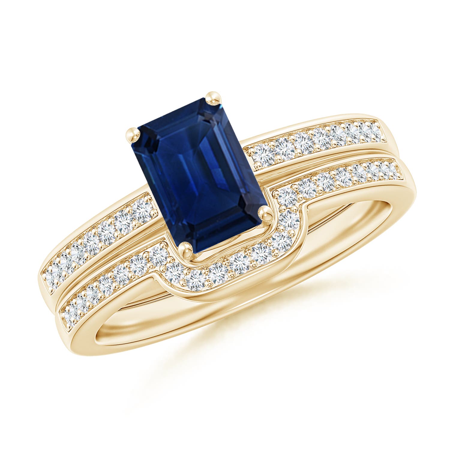 AAA - Blue Sapphire / 1.32 CT / 14 KT Yellow Gold