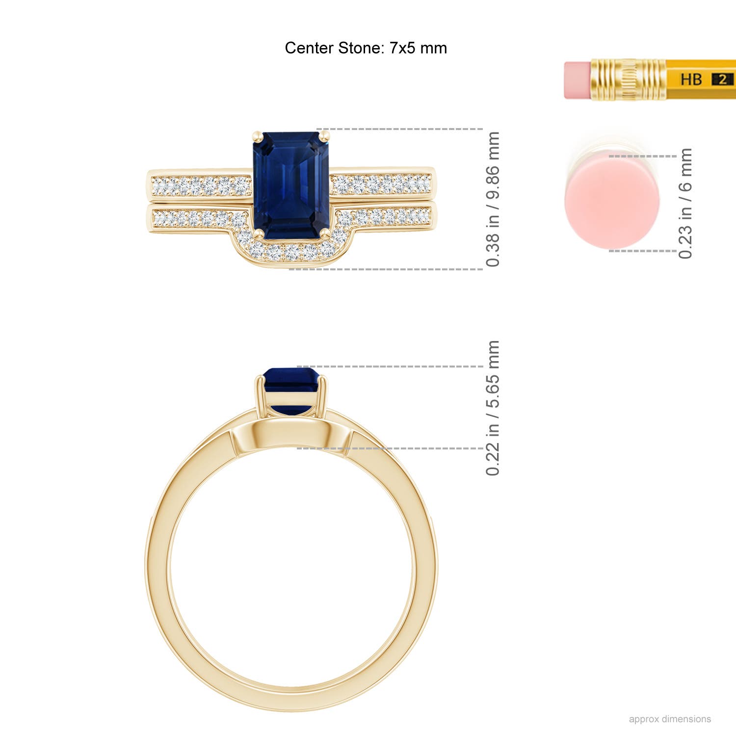 AAA - Blue Sapphire / 1.32 CT / 14 KT Yellow Gold