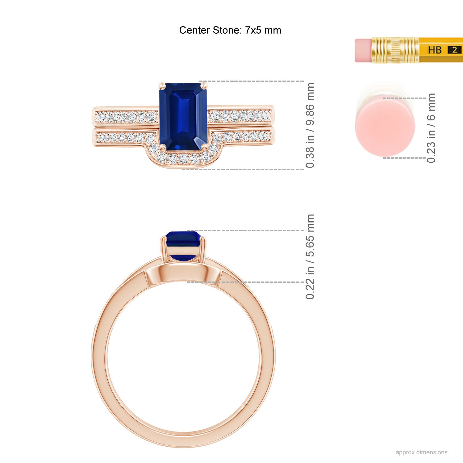 AAAA - Blue Sapphire / 1.32 CT / 14 KT Rose Gold