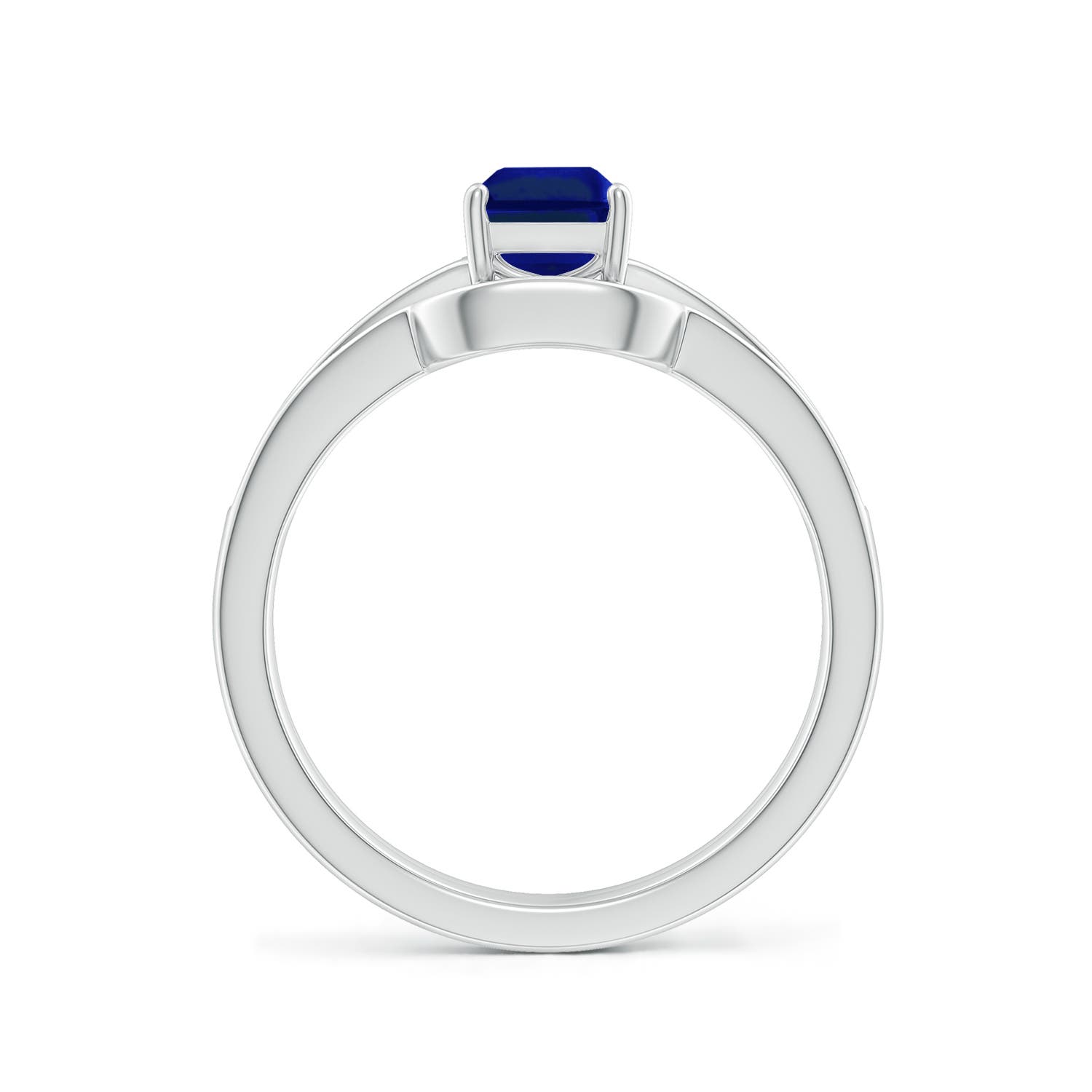 AAAA - Blue Sapphire / 1.32 CT / 14 KT White Gold