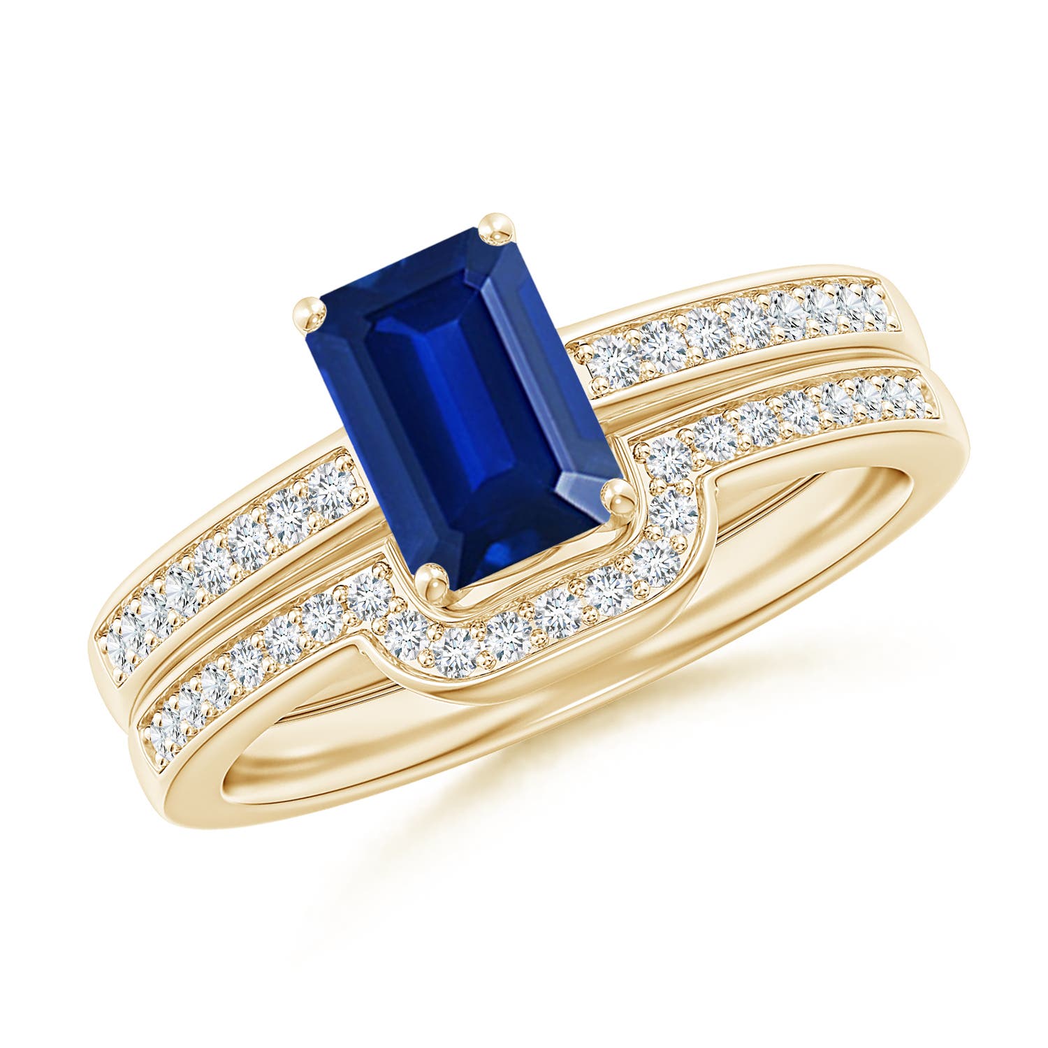 AAAA - Blue Sapphire / 1.32 CT / 14 KT Yellow Gold