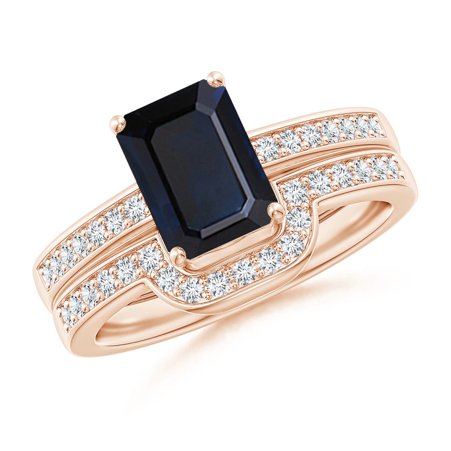 A - Blue Sapphire / 1.98 CT / 14 KT Rose Gold