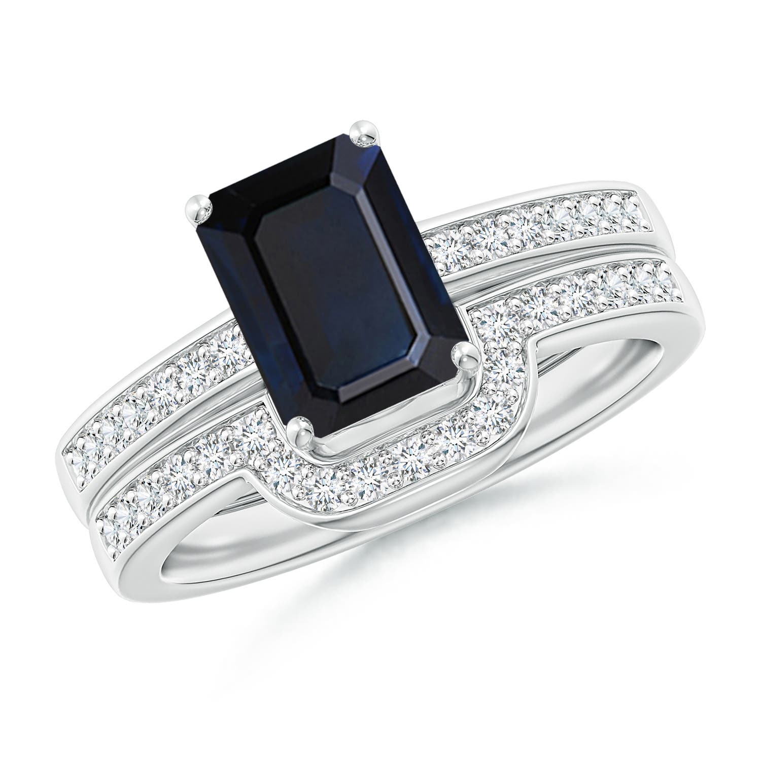 A - Blue Sapphire / 1.98 CT / 14 KT White Gold