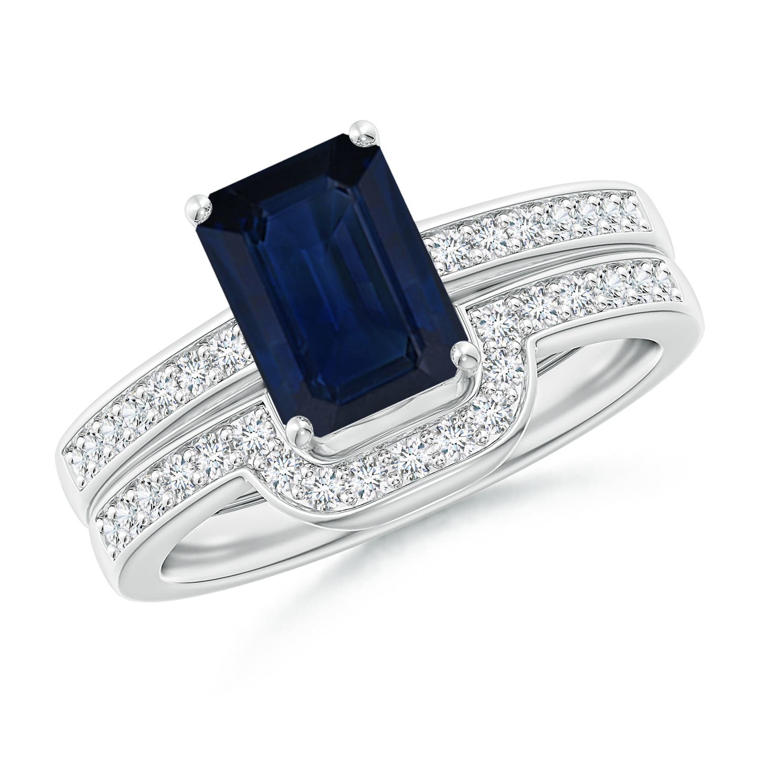 AA - Blue Sapphire / 1.98 CT / 14 KT White Gold