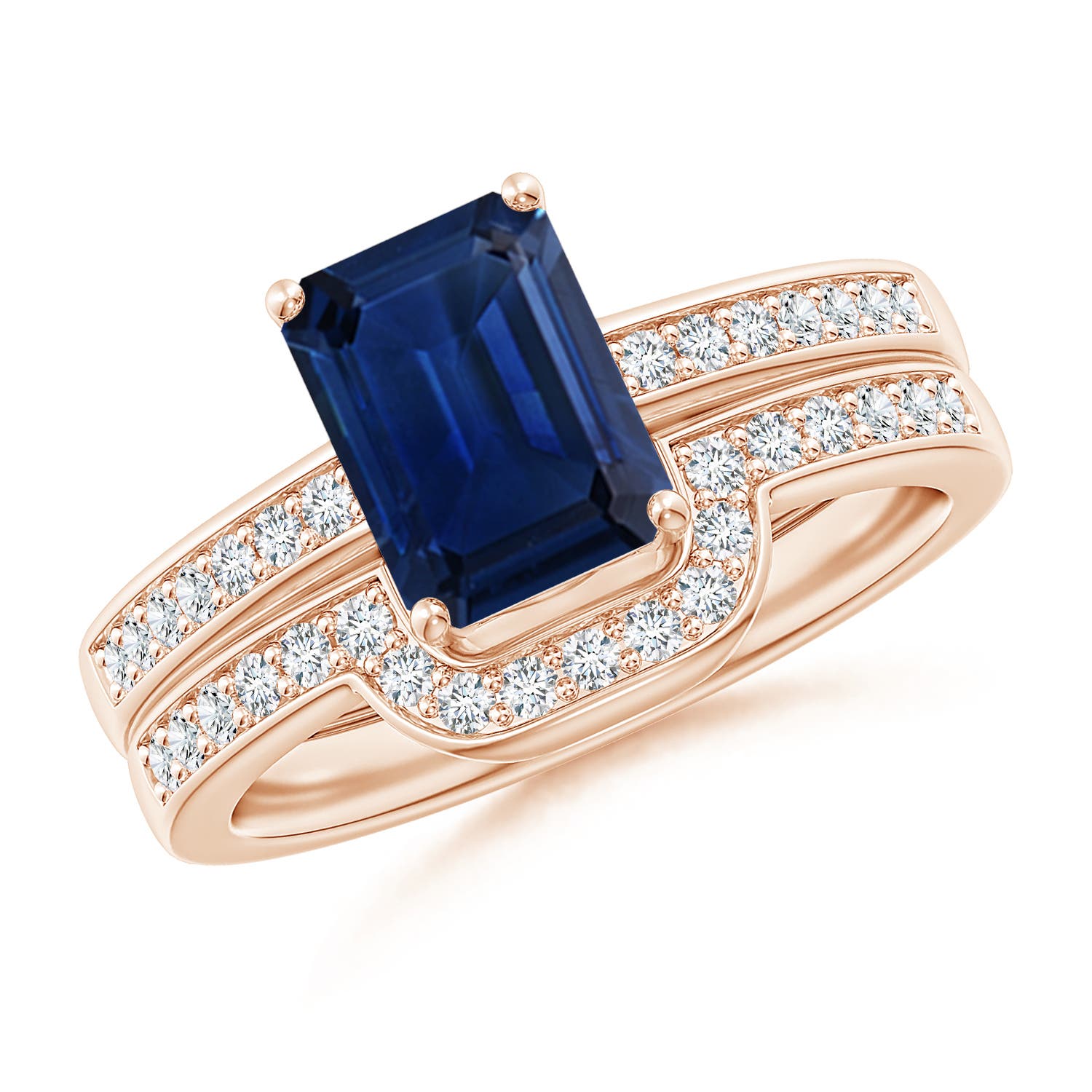 AAA - Blue Sapphire / 1.98 CT / 14 KT Rose Gold