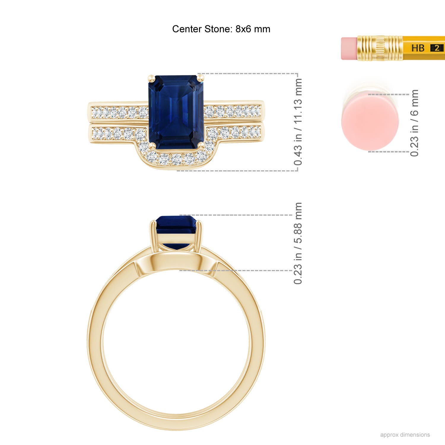 AAA - Blue Sapphire / 1.98 CT / 14 KT Yellow Gold