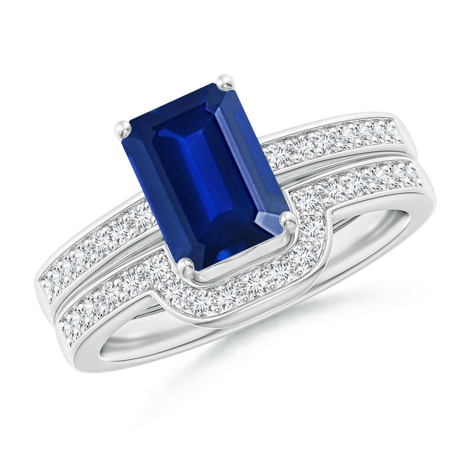 AAAA - Blue Sapphire / 1.98 CT / 14 KT White Gold