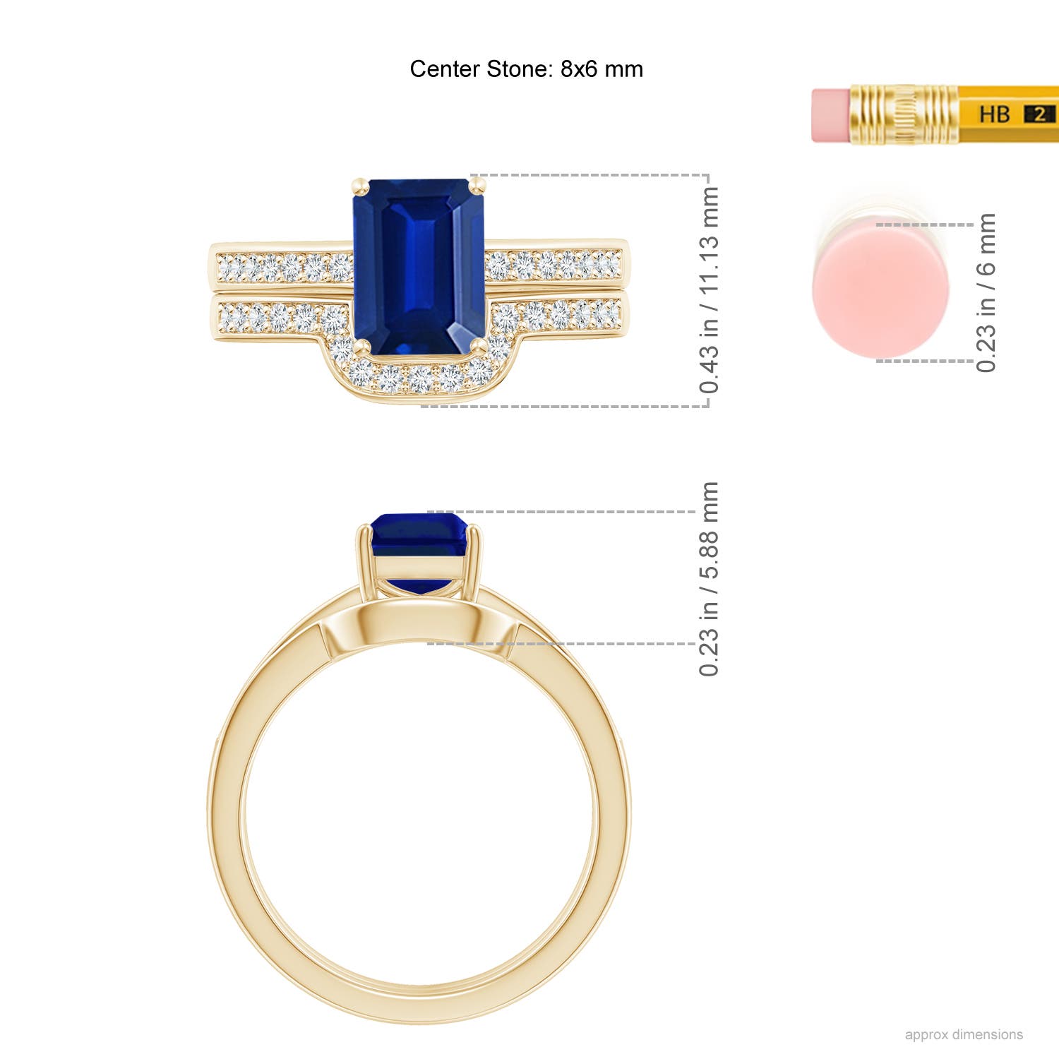 AAAA - Blue Sapphire / 1.98 CT / 14 KT Yellow Gold