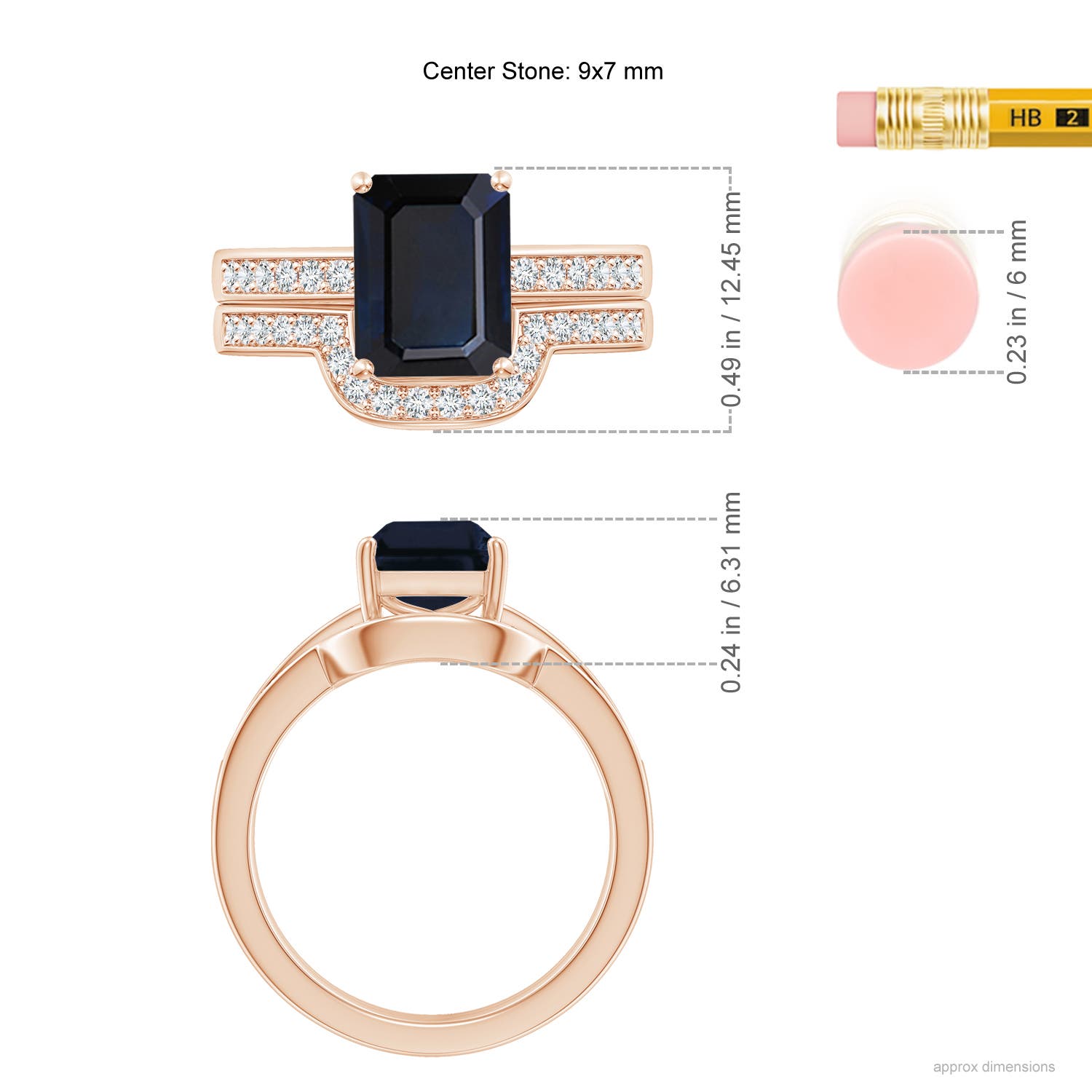 A - Blue Sapphire / 2.83 CT / 14 KT Rose Gold