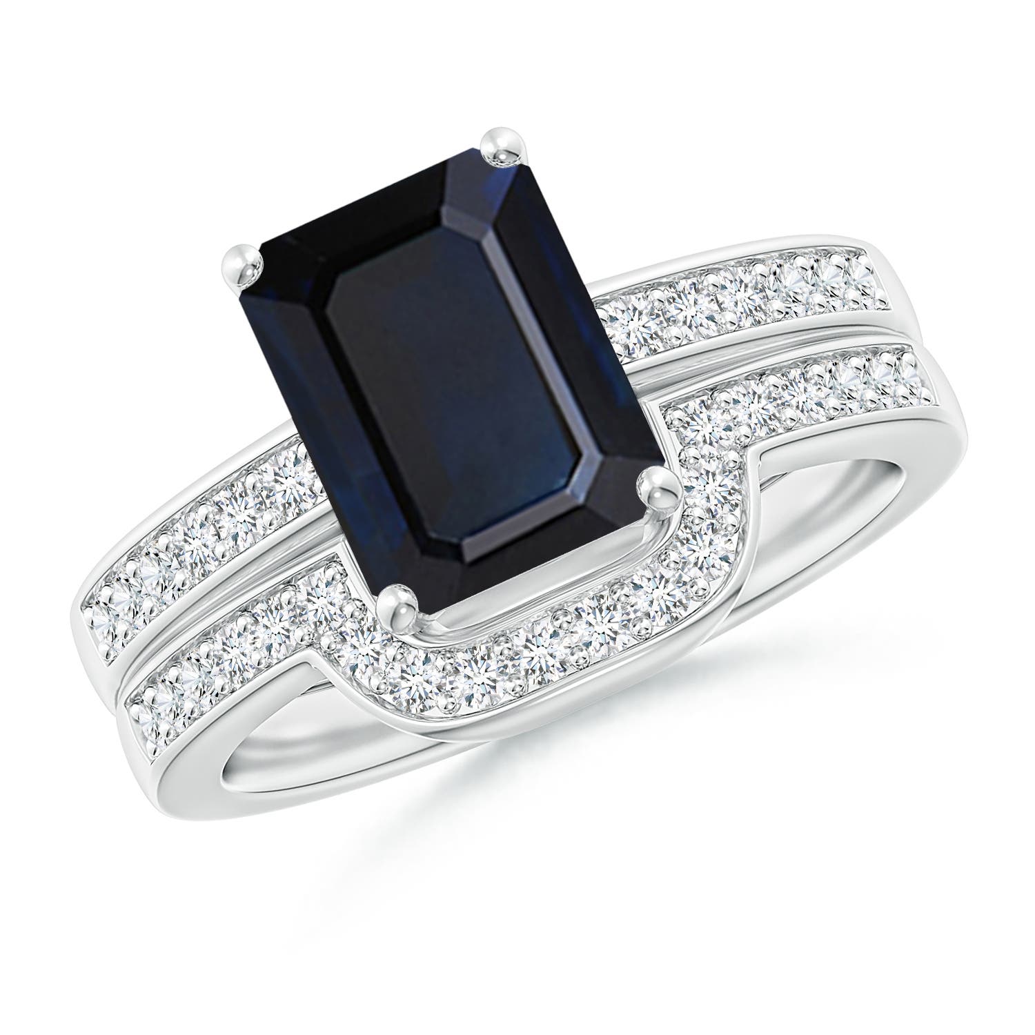 A - Blue Sapphire / 2.83 CT / 14 KT White Gold