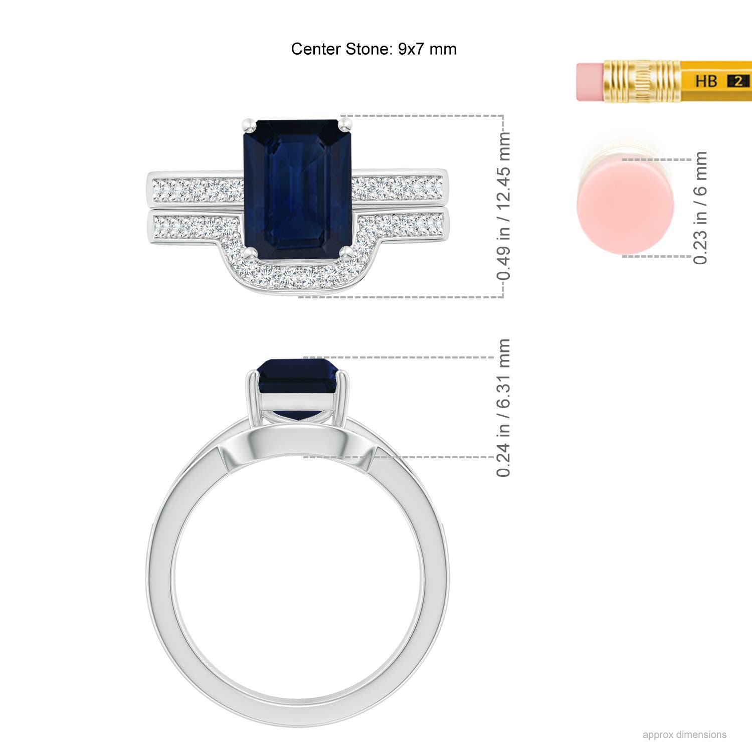 AA - Blue Sapphire / 2.83 CT / 14 KT White Gold