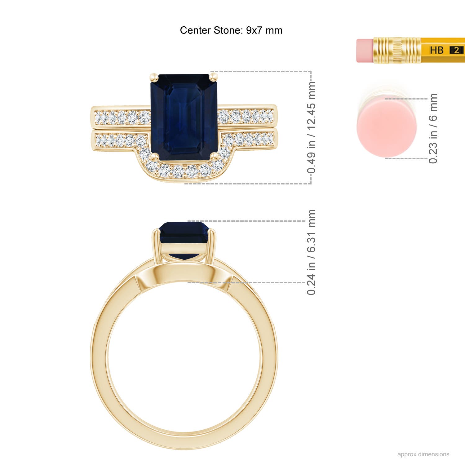 AA - Blue Sapphire / 2.83 CT / 14 KT Yellow Gold