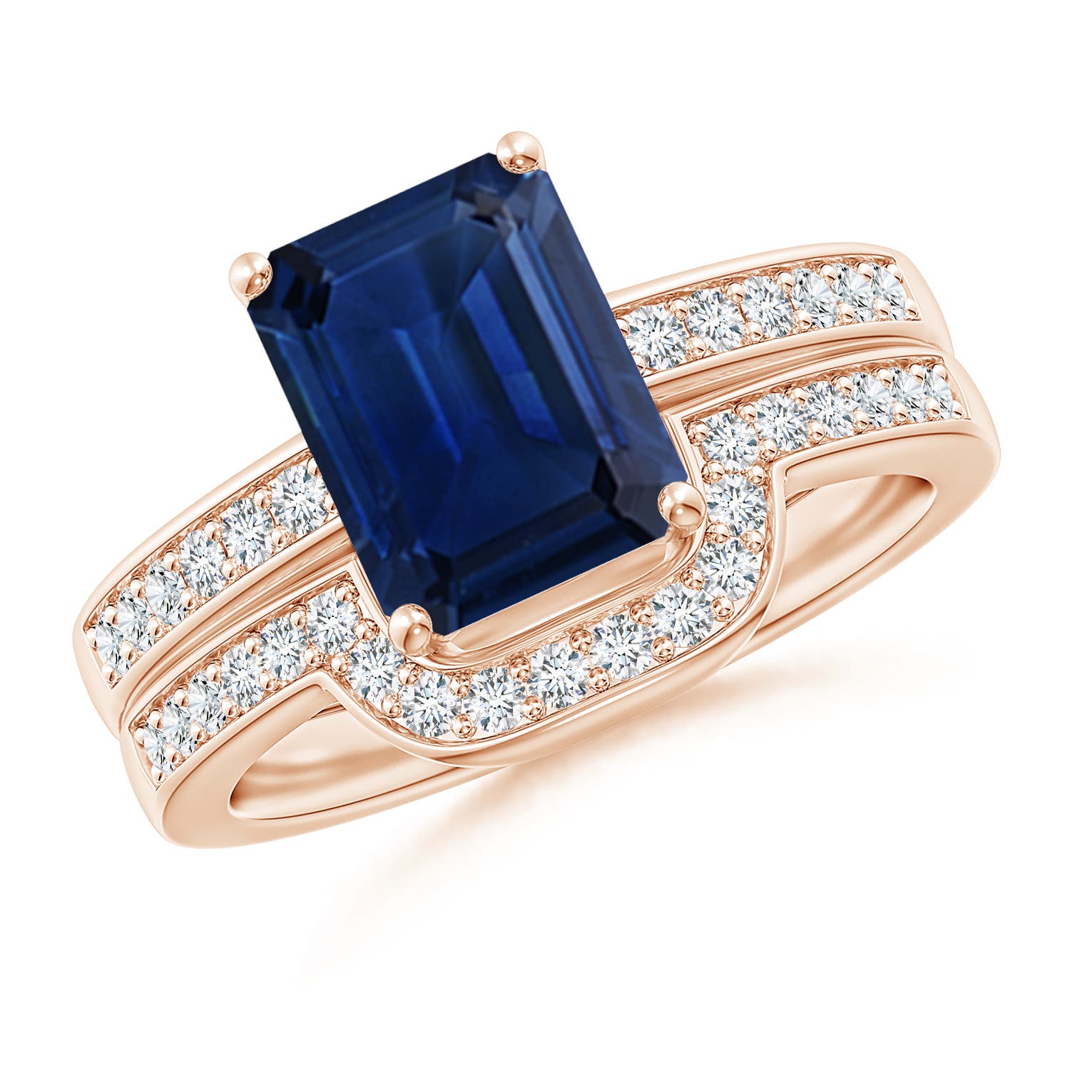 AAA - Blue Sapphire / 2.83 CT / 14 KT Rose Gold