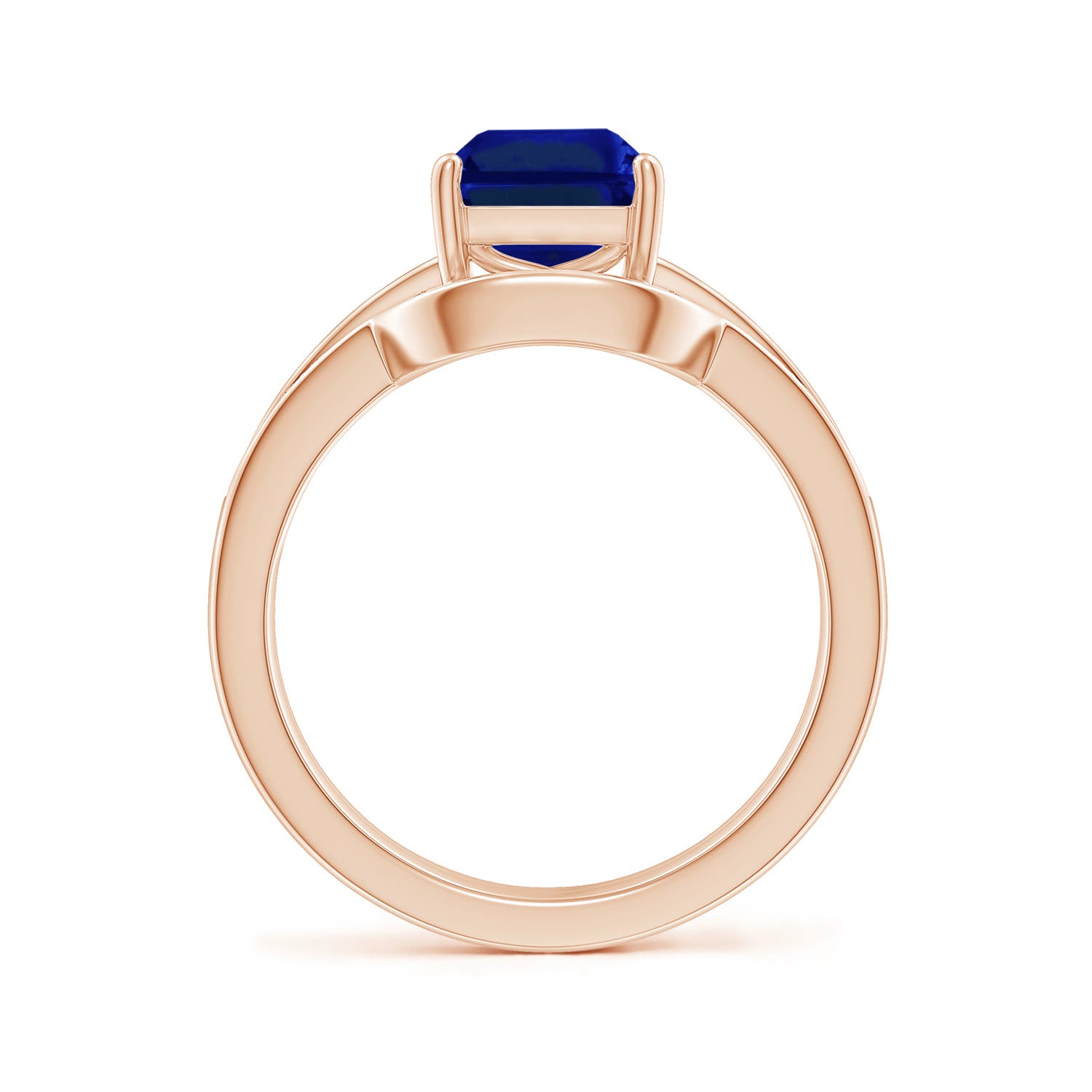 AAAA - Blue Sapphire / 2.83 CT / 14 KT Rose Gold