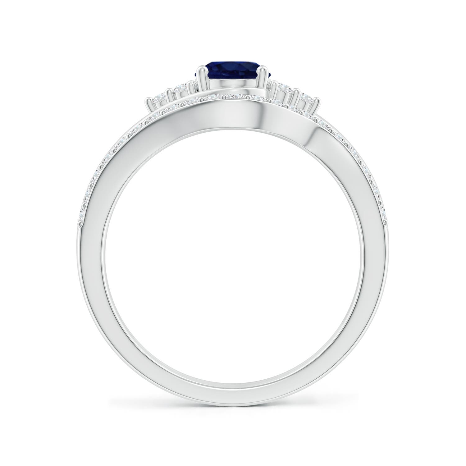 A - Blue Sapphire / 1.17 CT / 14 KT White Gold