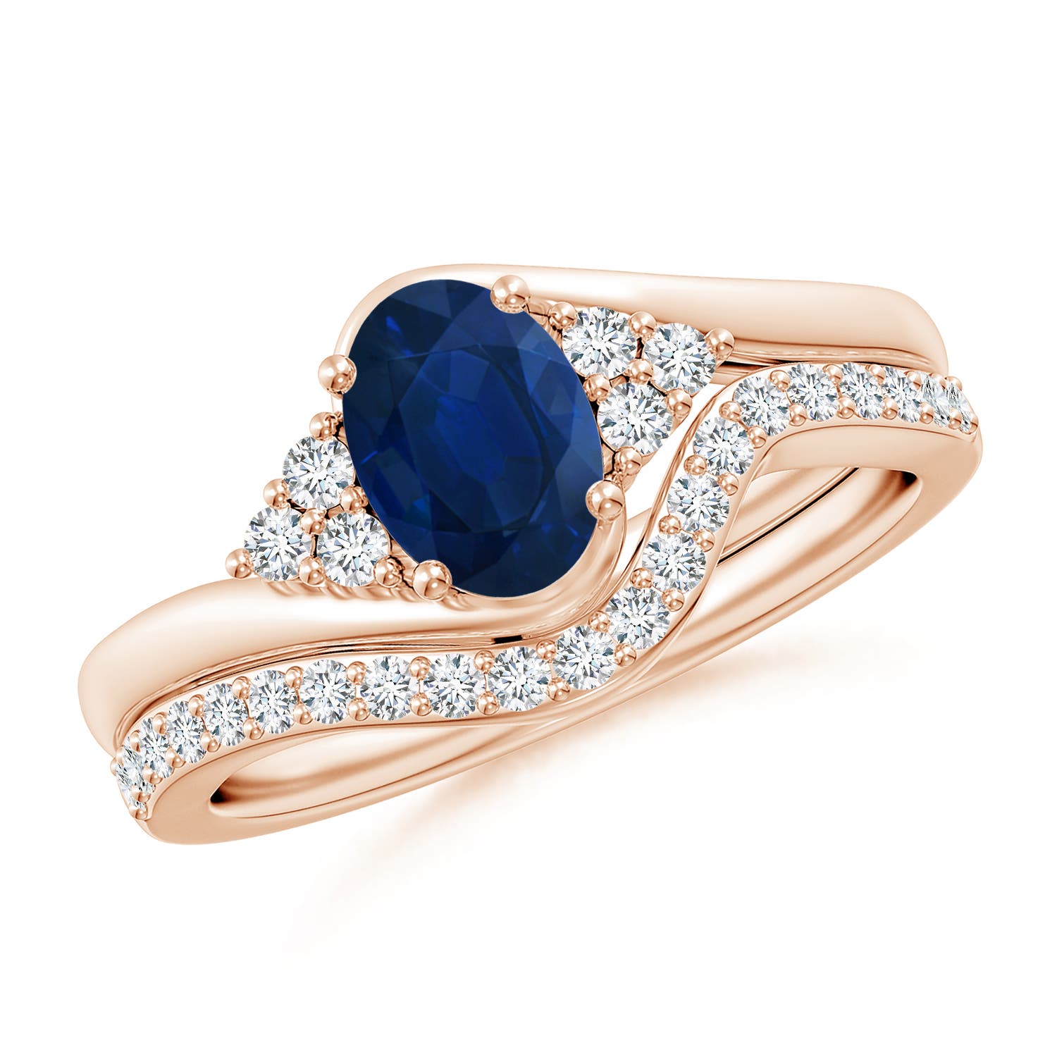 AA - Blue Sapphire / 1.17 CT / 14 KT Rose Gold