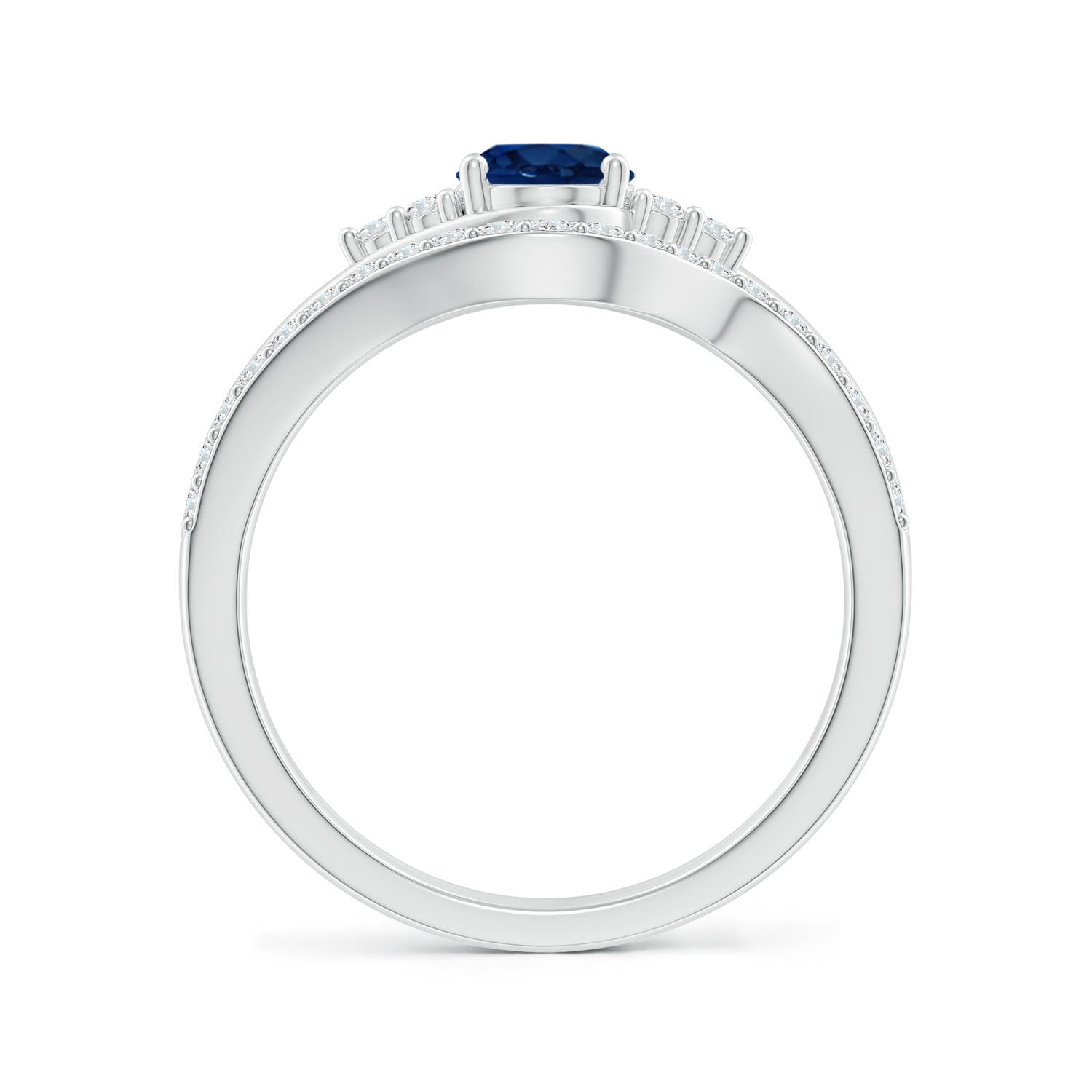 AA - Blue Sapphire / 1.17 CT / 14 KT White Gold