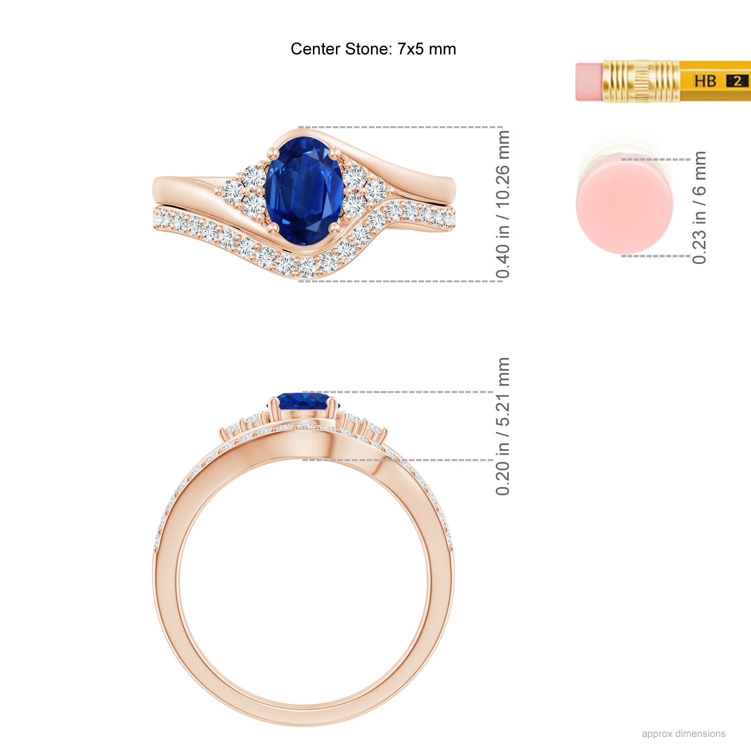 AAA - Blue Sapphire / 1.17 CT / 14 KT Rose Gold