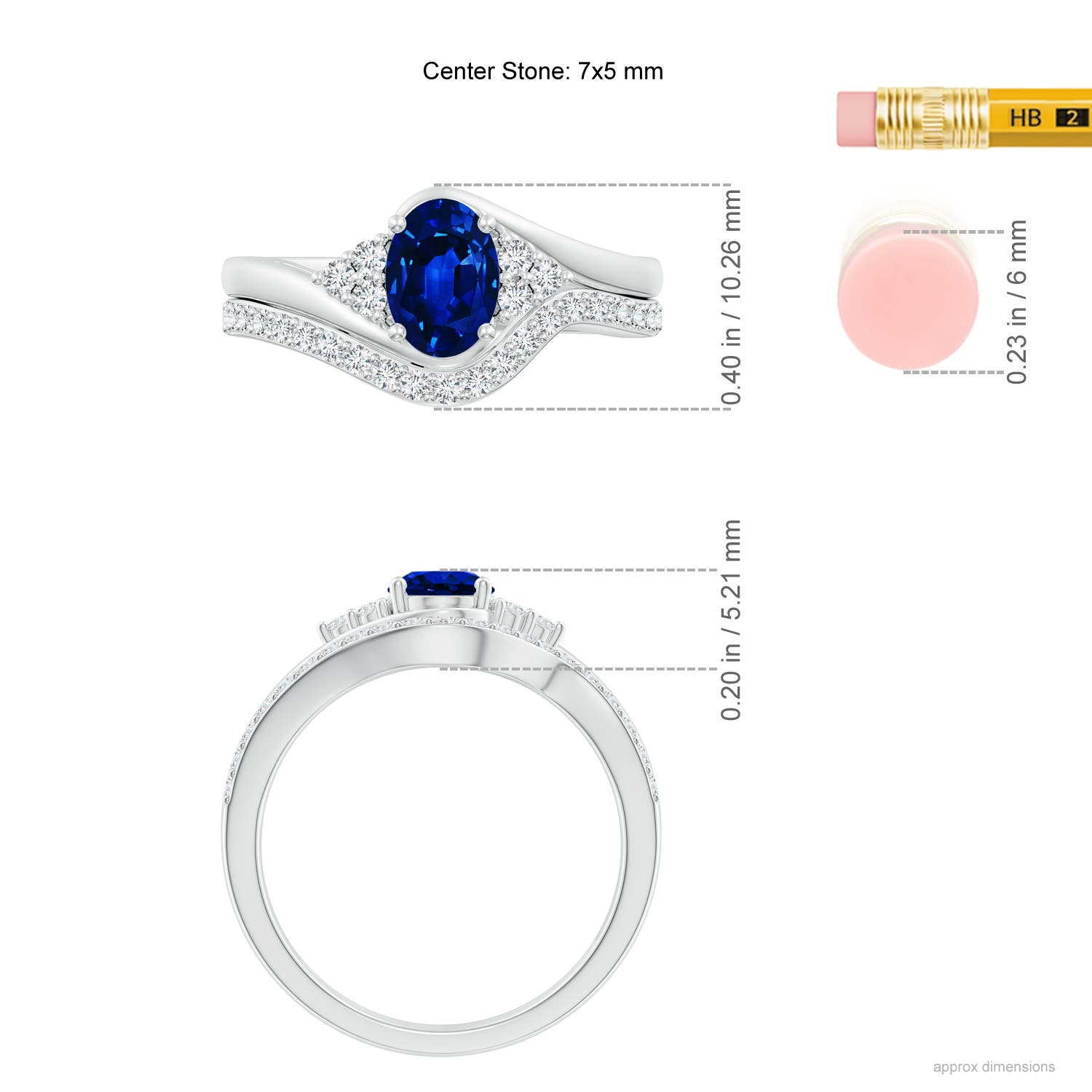 AAAA - Blue Sapphire / 1.17 CT / 14 KT White Gold