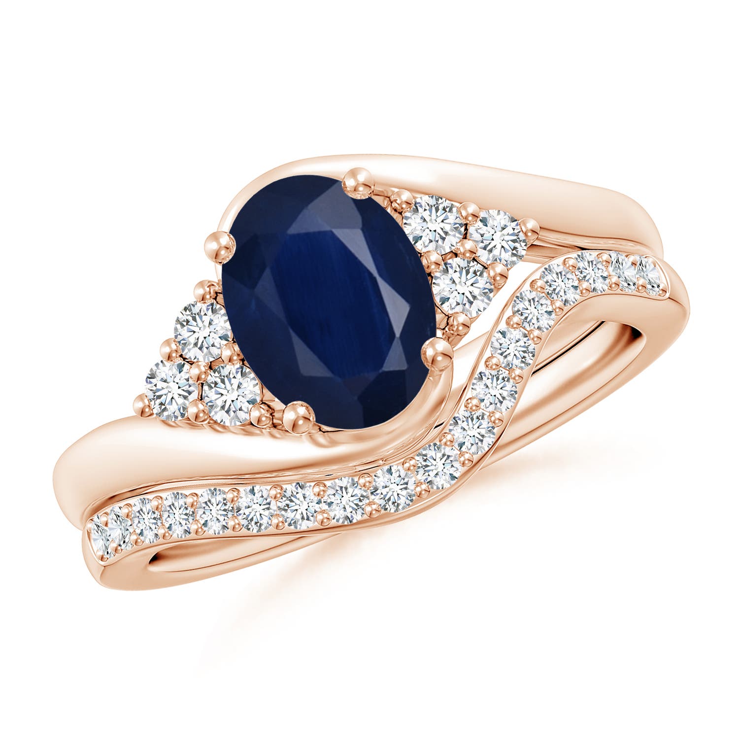 A - Blue Sapphire / 1.94 CT / 14 KT Rose Gold