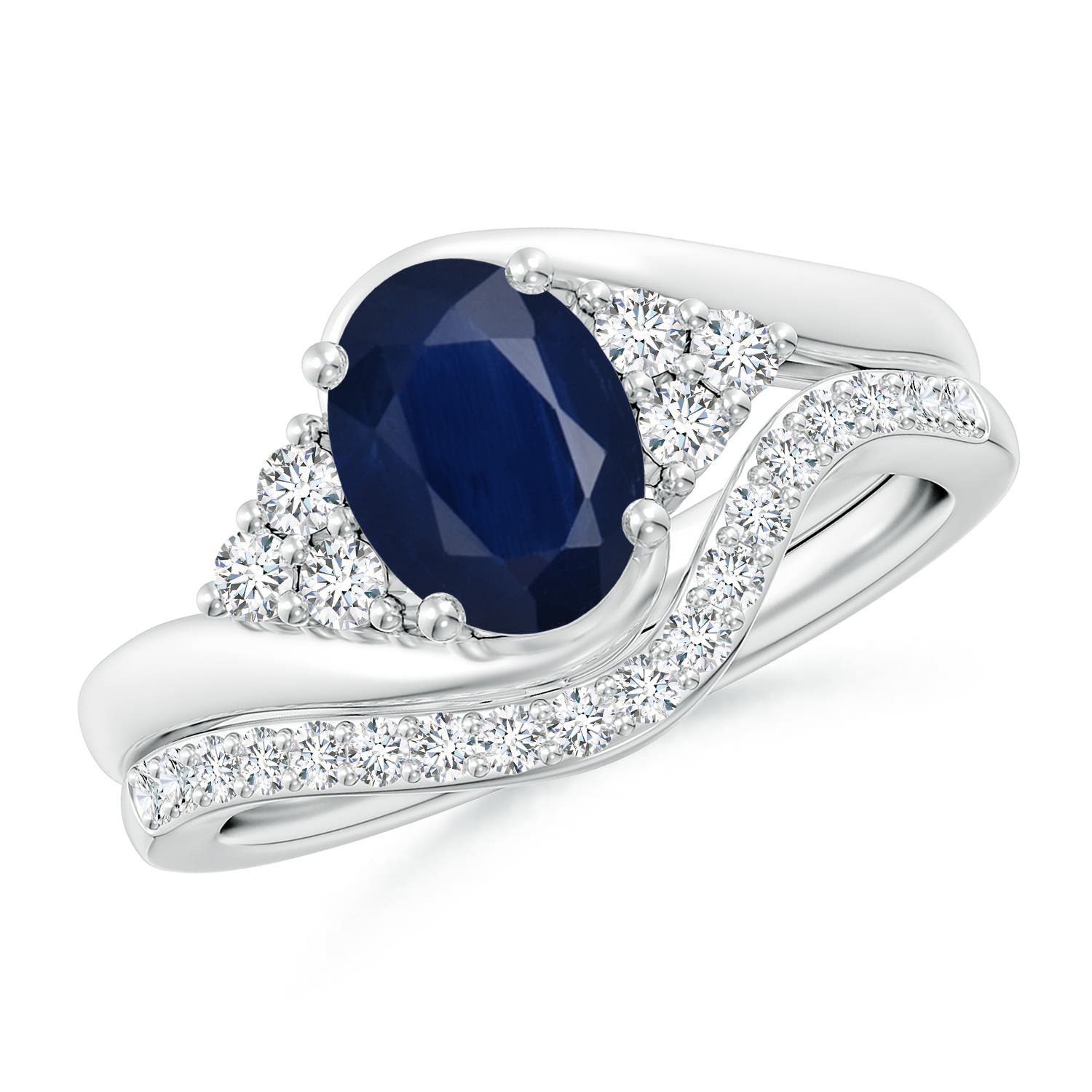 A - Blue Sapphire / 1.94 CT / 14 KT White Gold