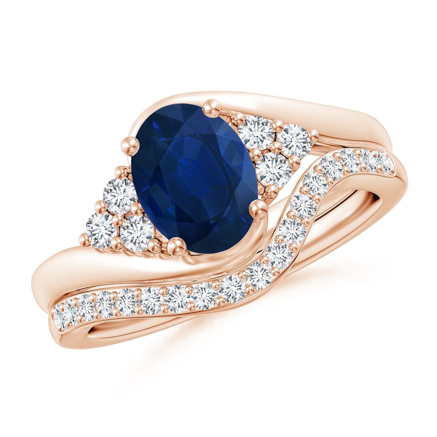 AA - Blue Sapphire / 1.94 CT / 14 KT Rose Gold