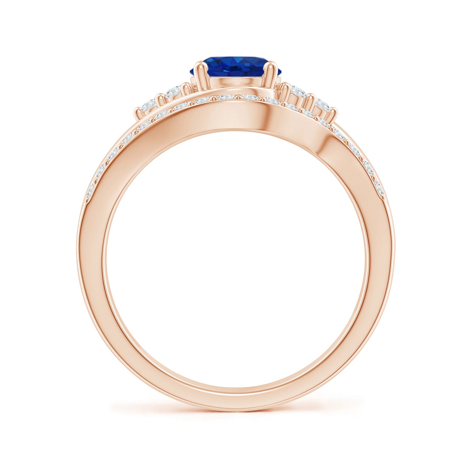 AAA - Blue Sapphire / 1.94 CT / 14 KT Rose Gold