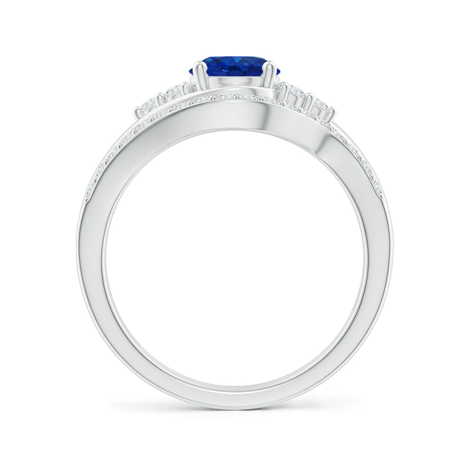 AAA - Blue Sapphire / 1.94 CT / 14 KT White Gold