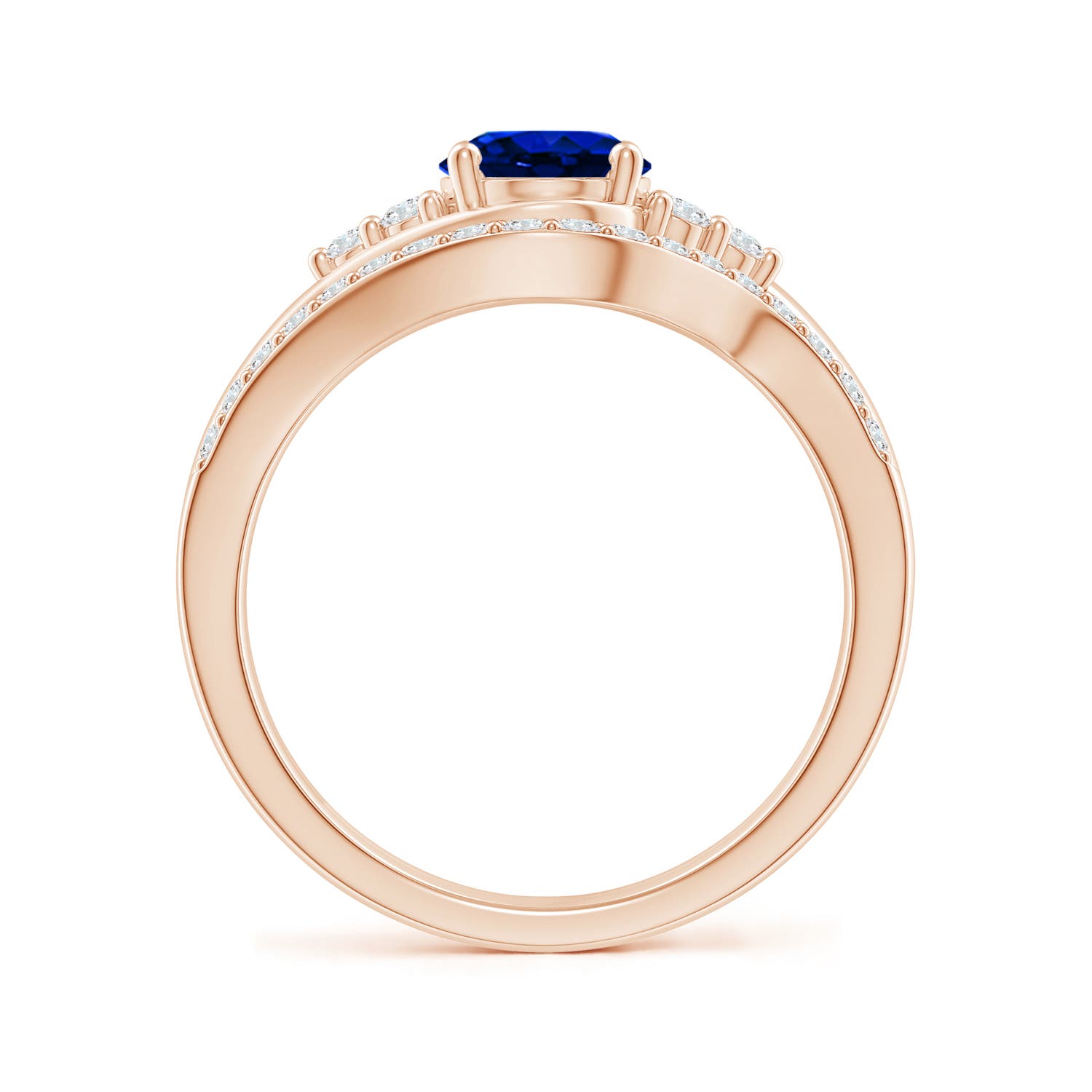 AAAA - Blue Sapphire / 1.94 CT / 14 KT Rose Gold