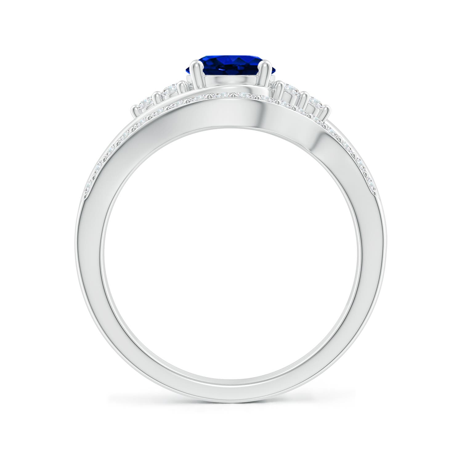 AAAA - Blue Sapphire / 1.94 CT / 14 KT White Gold