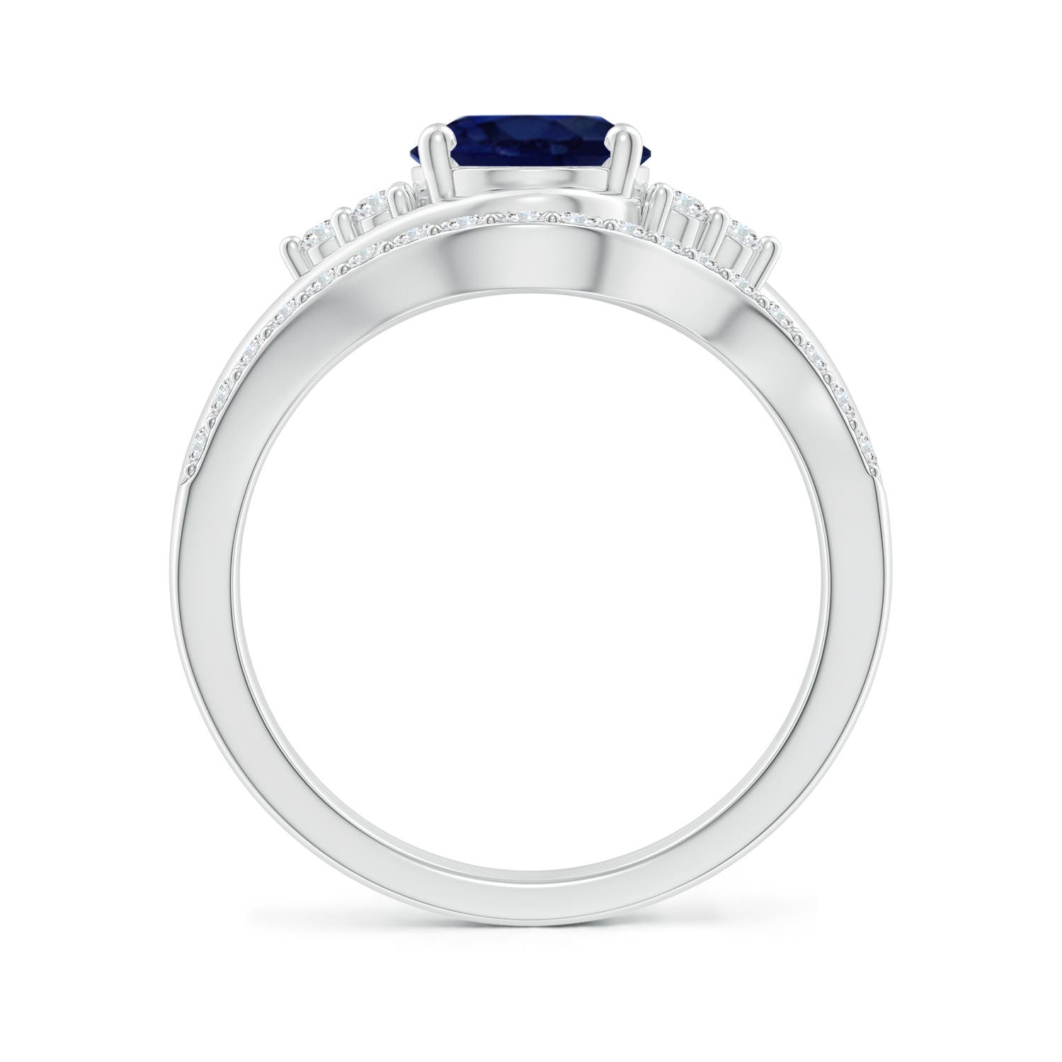 A - Blue Sapphire / 2.41 CT / 14 KT White Gold