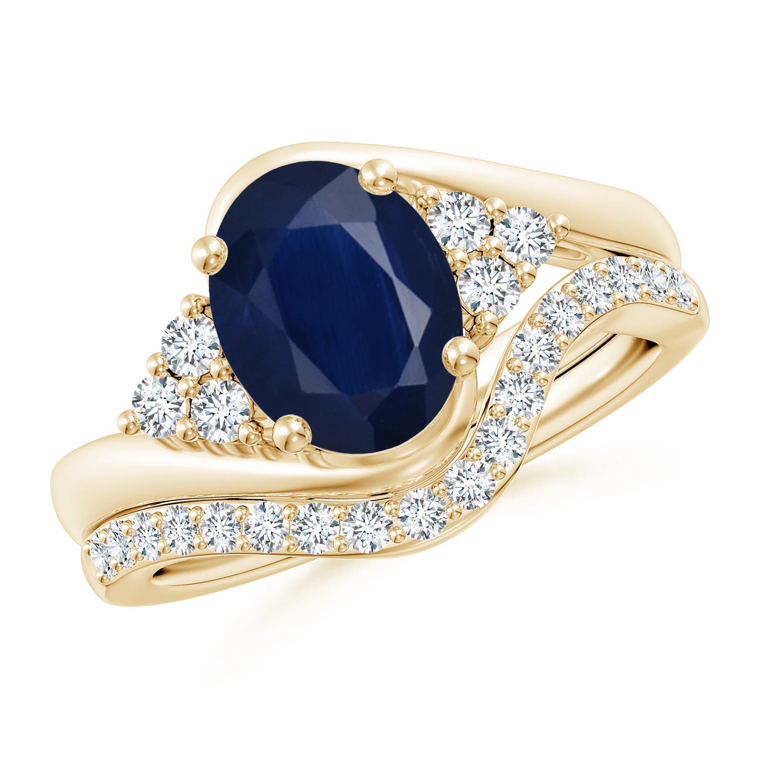 A - Blue Sapphire / 2.41 CT / 14 KT Yellow Gold