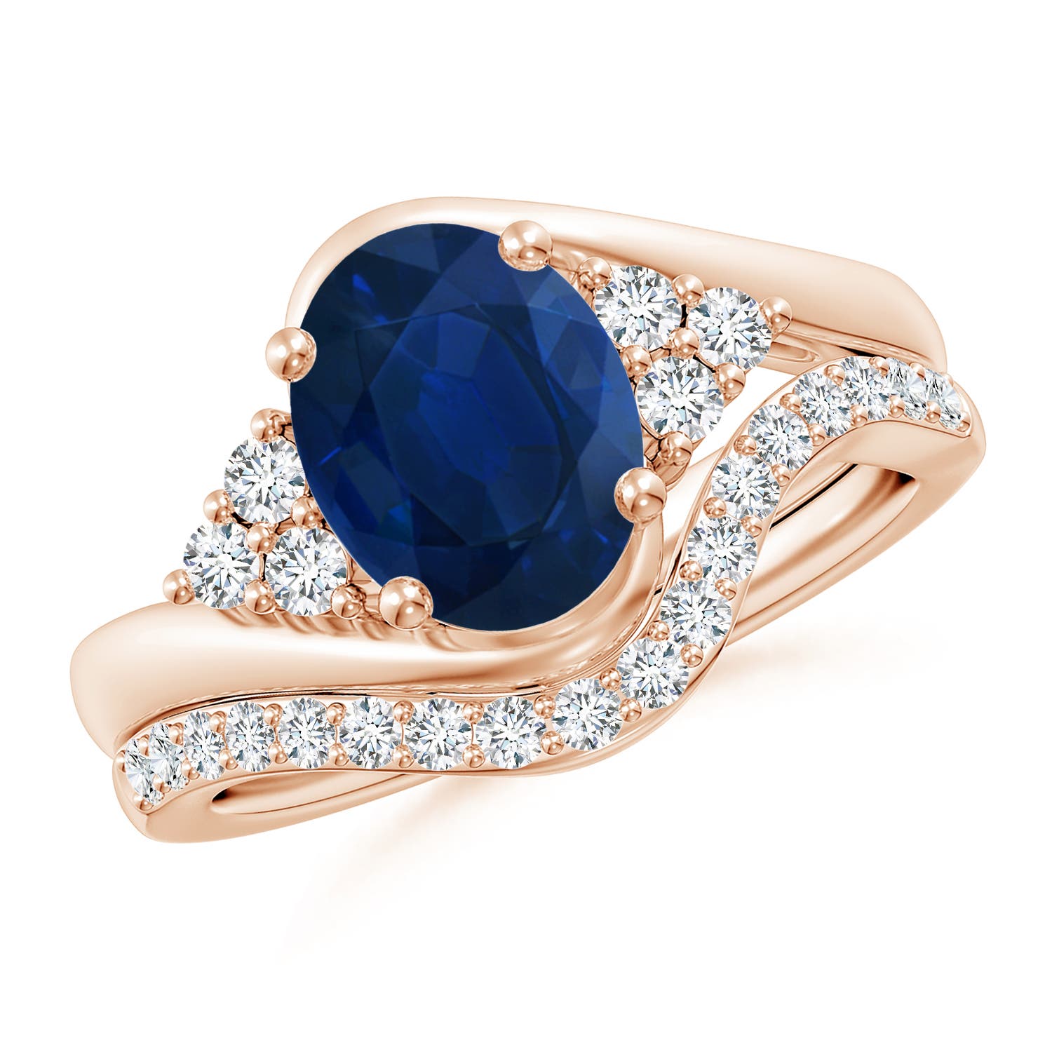 AA - Blue Sapphire / 2.41 CT / 14 KT Rose Gold